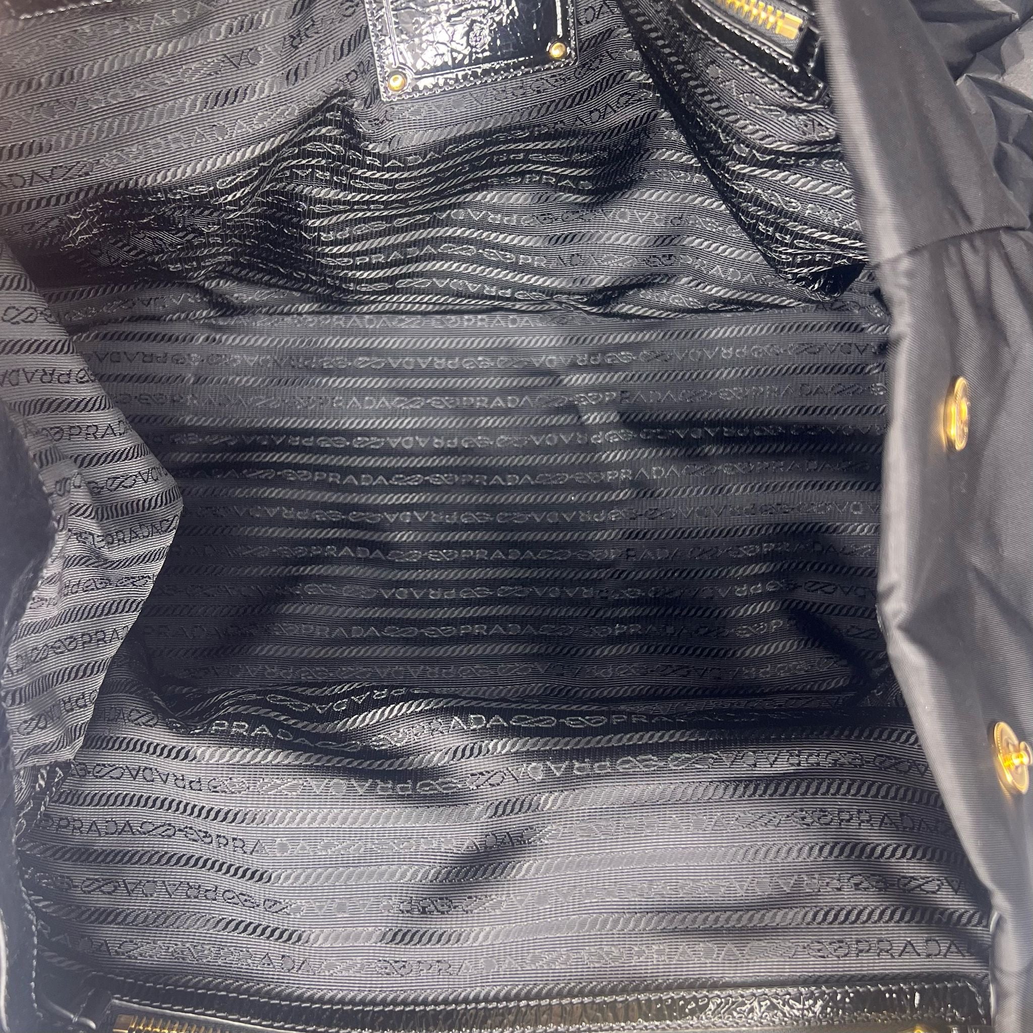 Prada Tessuto Nylon Pietre Jewelled Tote Bag – Black