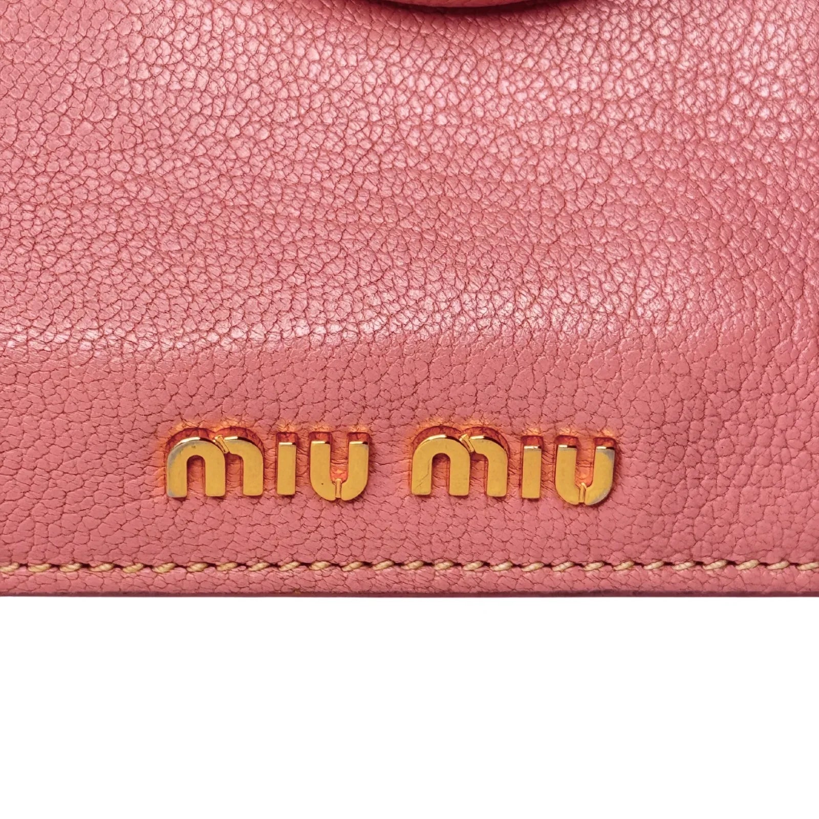 Miu Miu Goatskin Madras Shopping Crossbody Tote Bag Pink