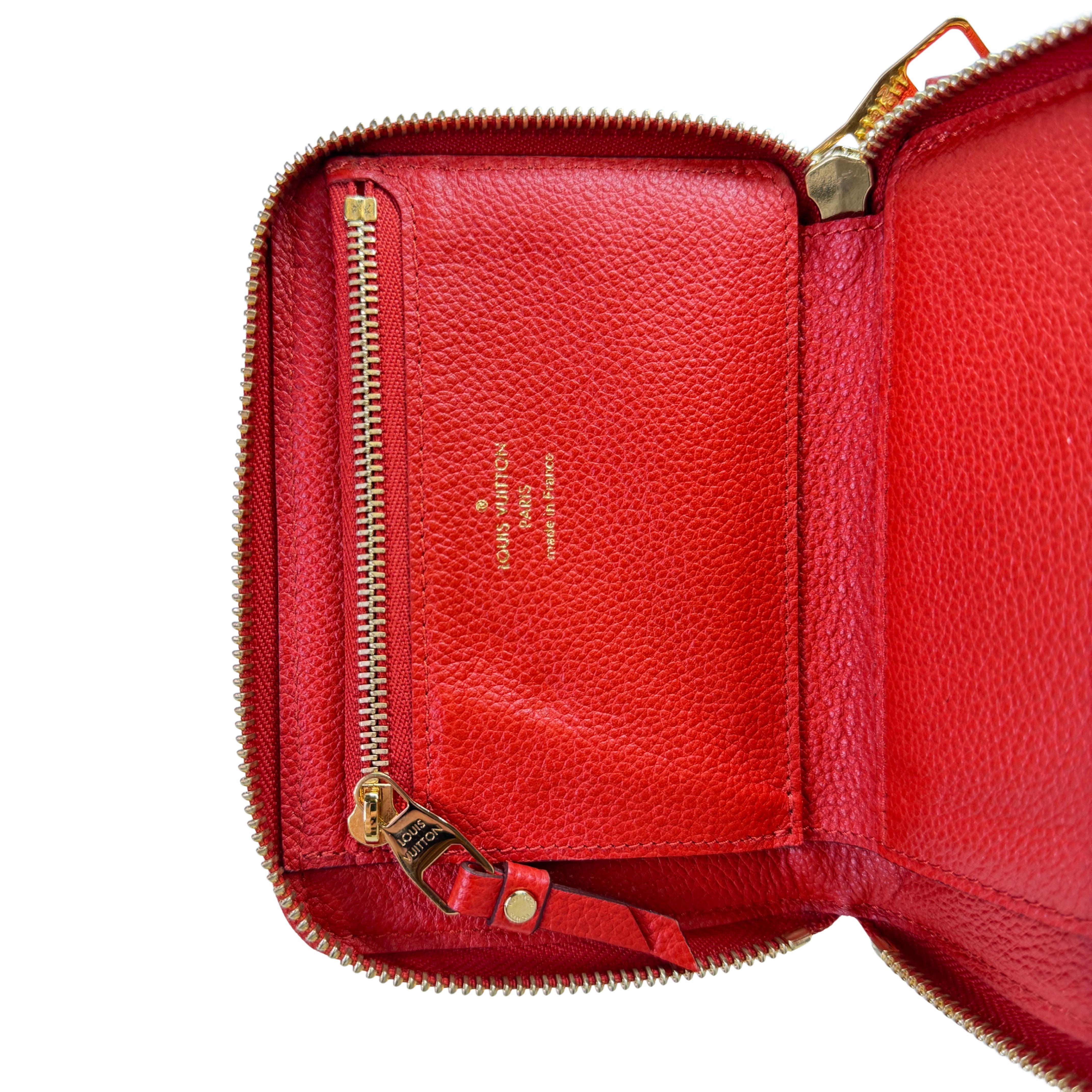 Louis Vuitton Empreinte Wallet Leather Red