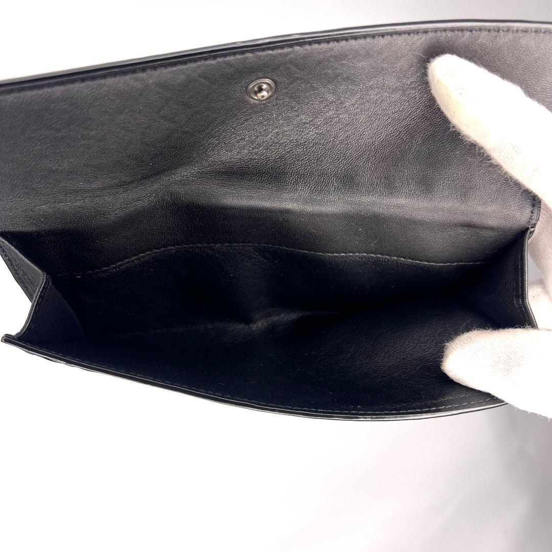 Bottega Veneta Nappa Intrecciato Continental Wallet Black