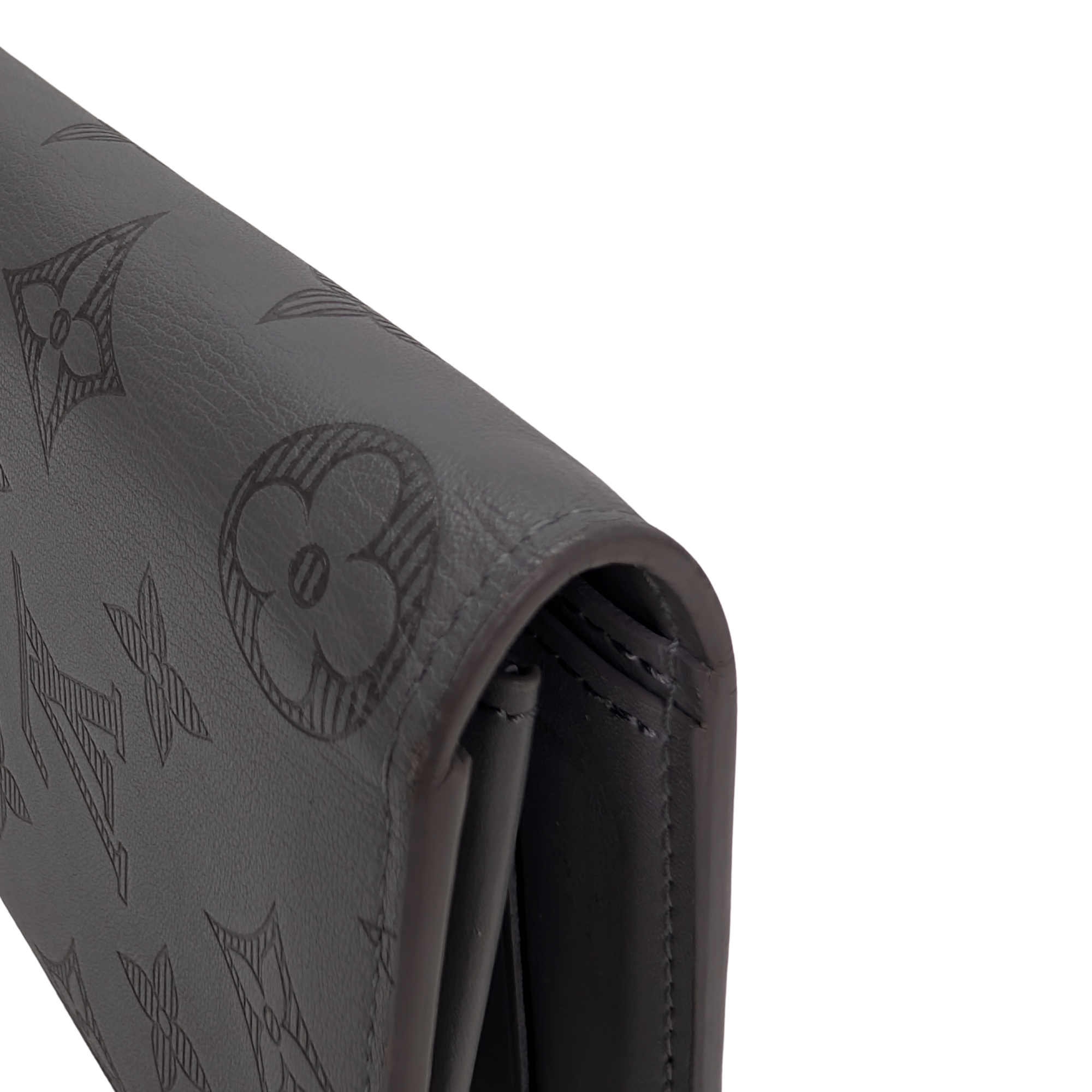 Louis Vuitton Brazza Wallet Shadow Leather Grey