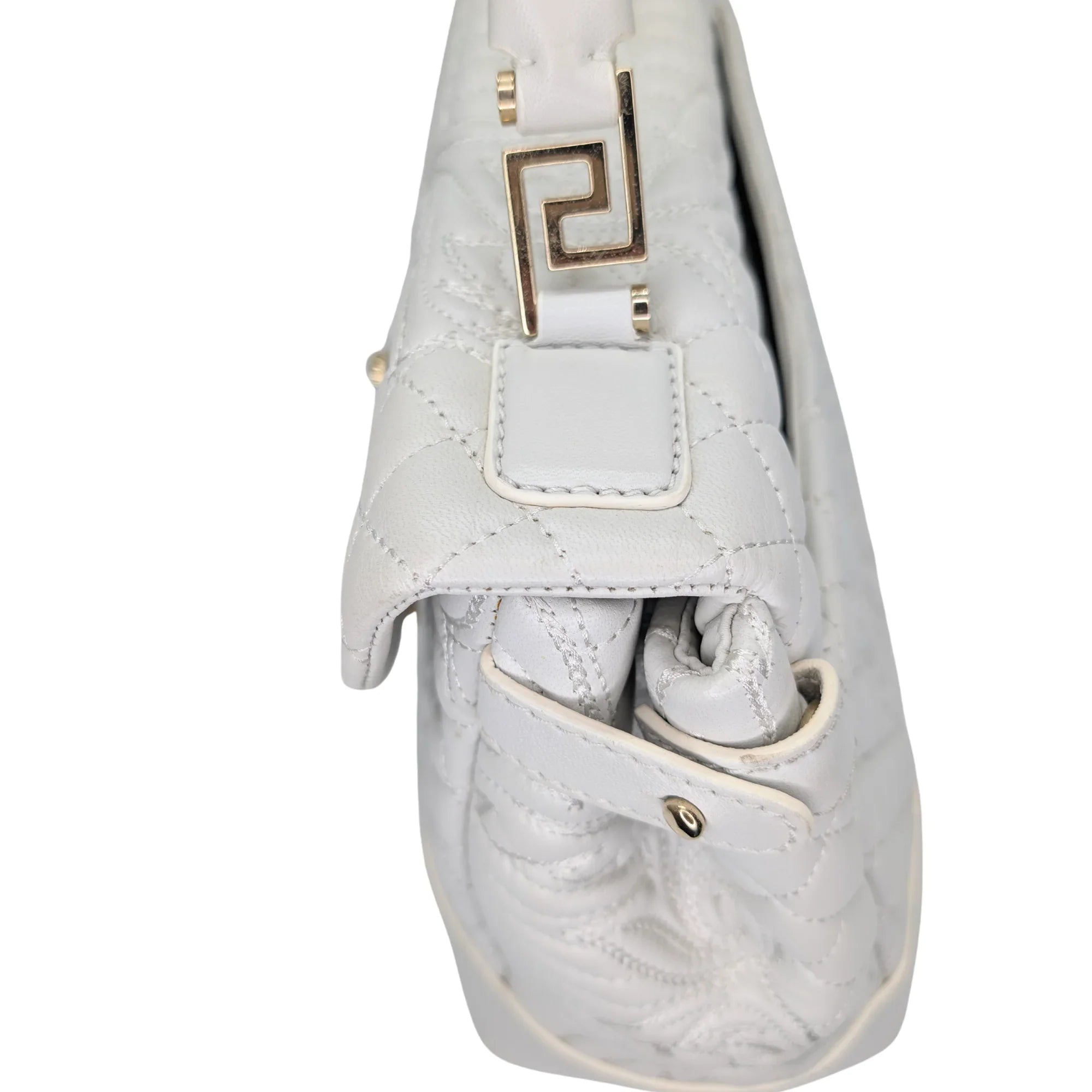 Versace Vanitas Barocco Handbag White - Lost Designer