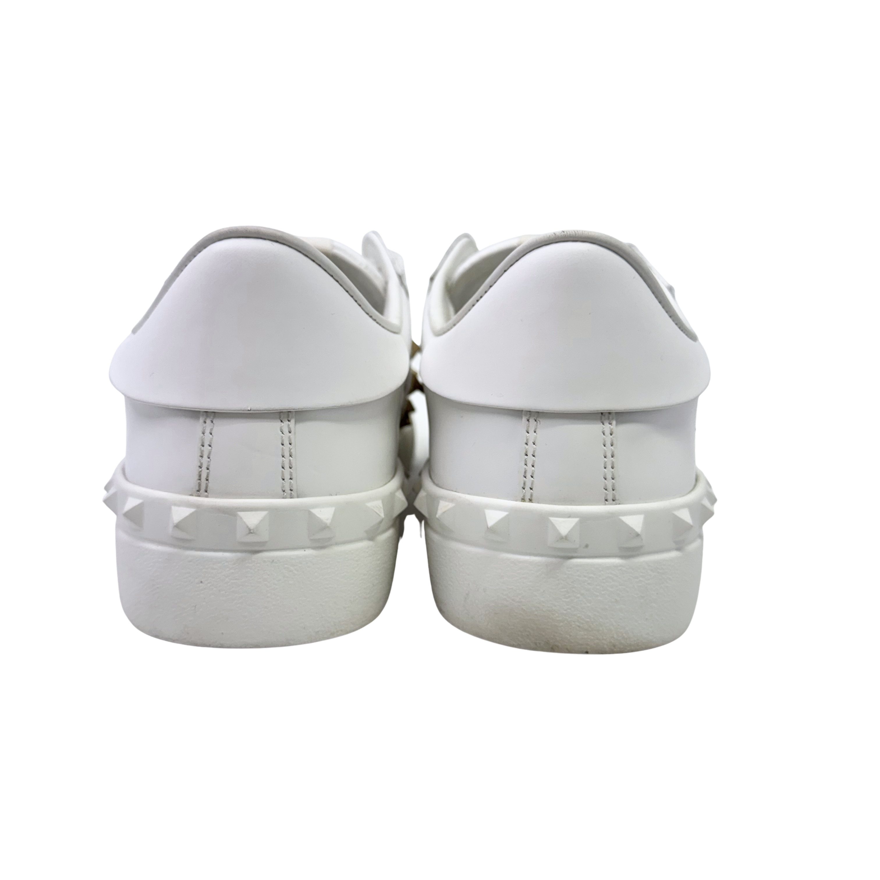 White Valentino RockStud Sneakers, 8 US