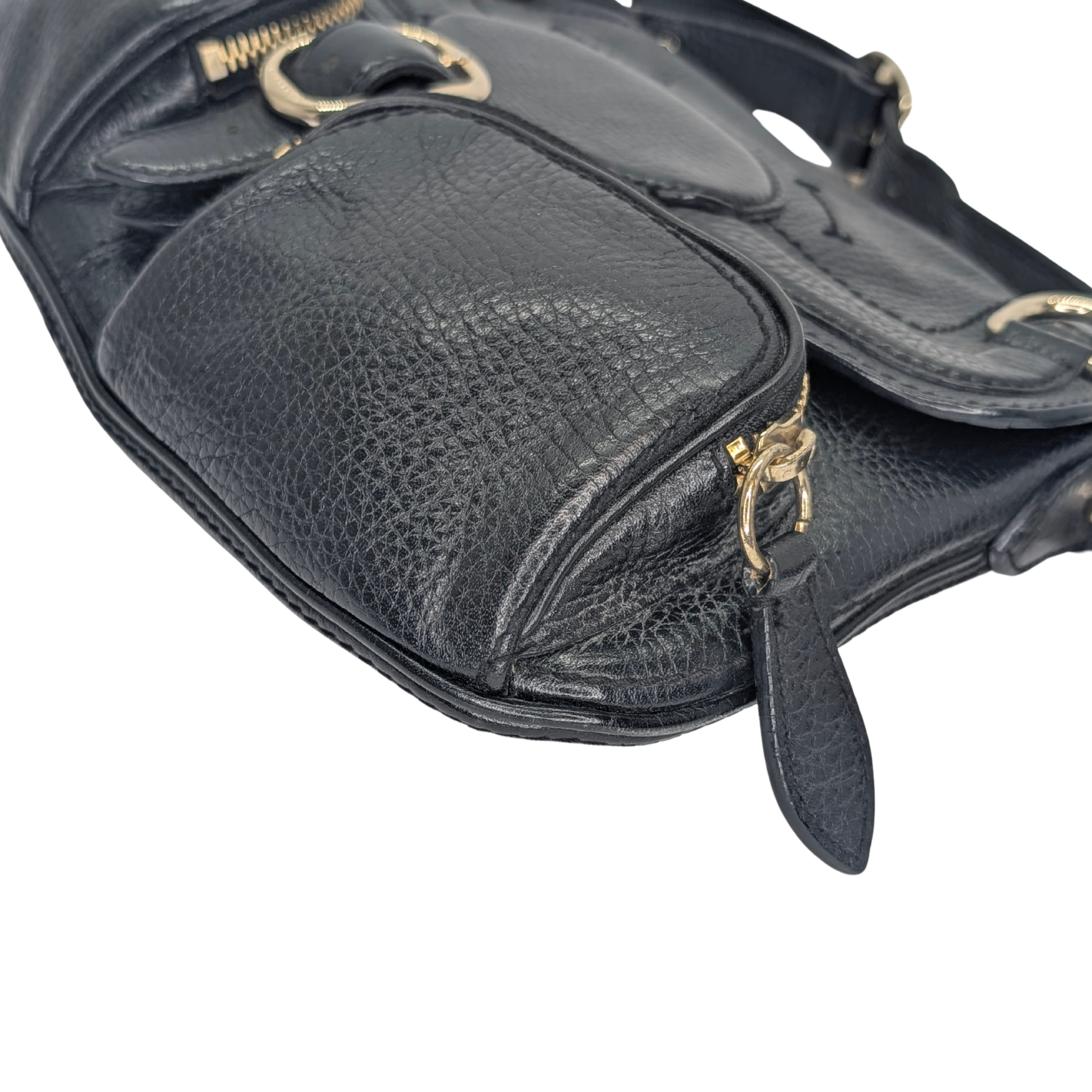 Burberry Leather Shoulder Bag Black
