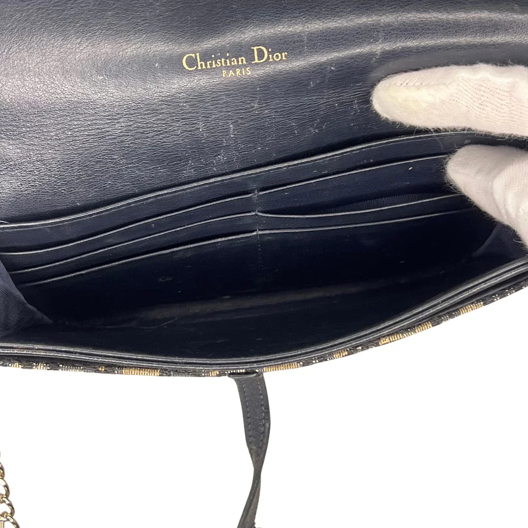 Dior Saddle Wallet on Chain Oblique Jacquard Crossbody Bag