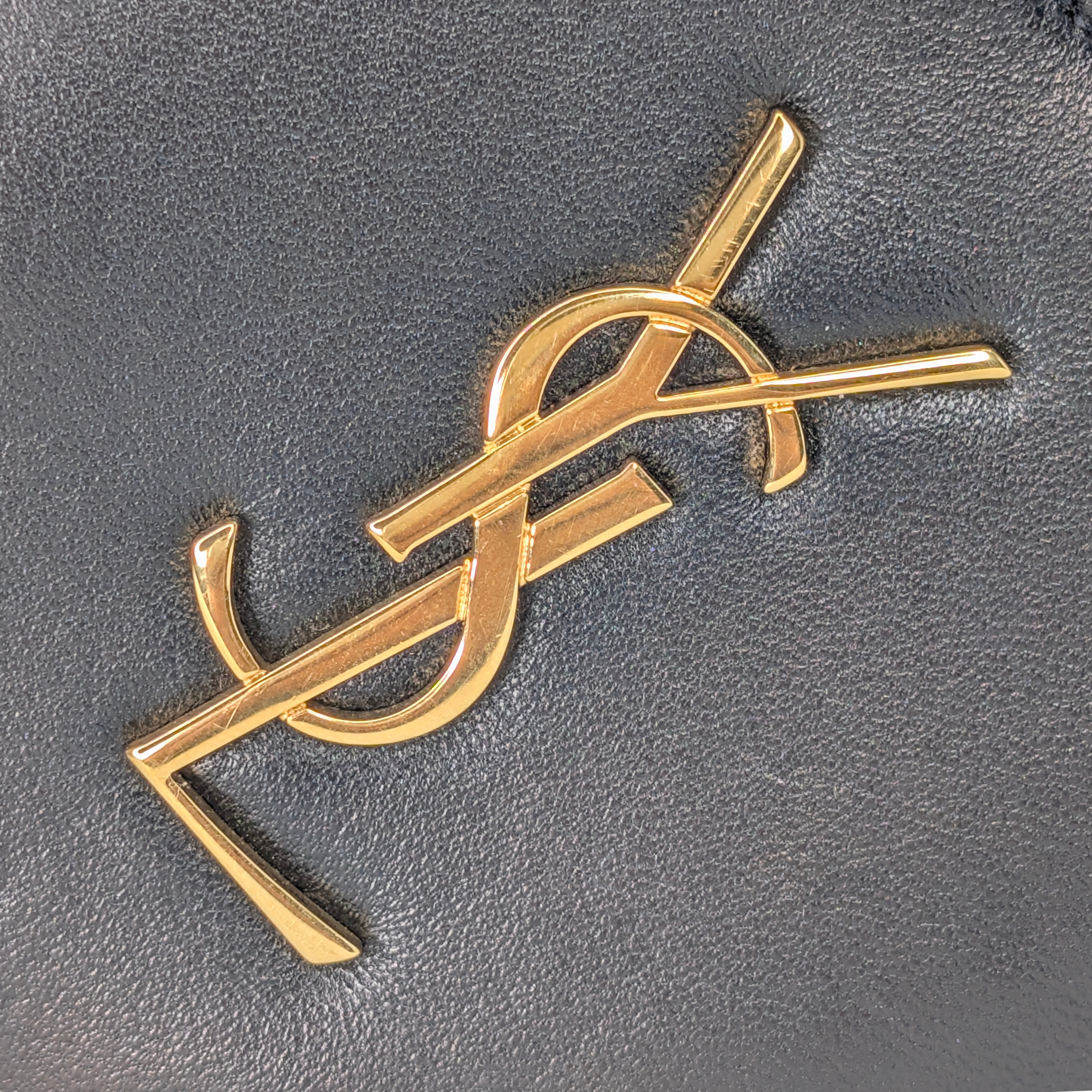 Yves Saint Laurent Mini Love Heart Leather Crossbody Bag Black