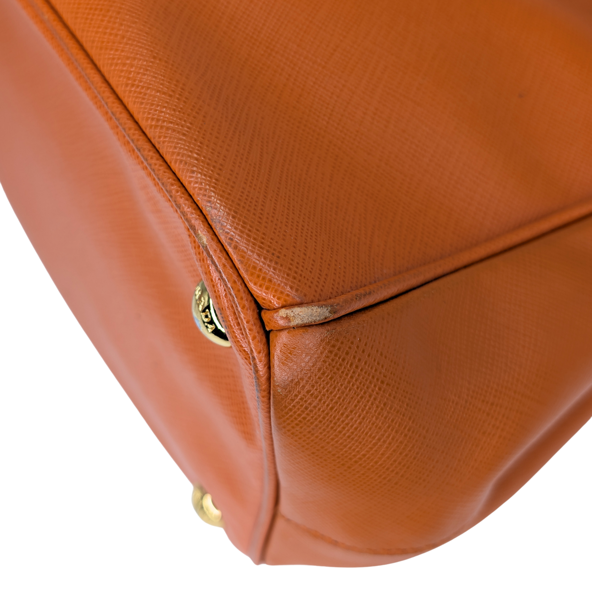 Prada Galleria Handbag Saffiano Leather Orange