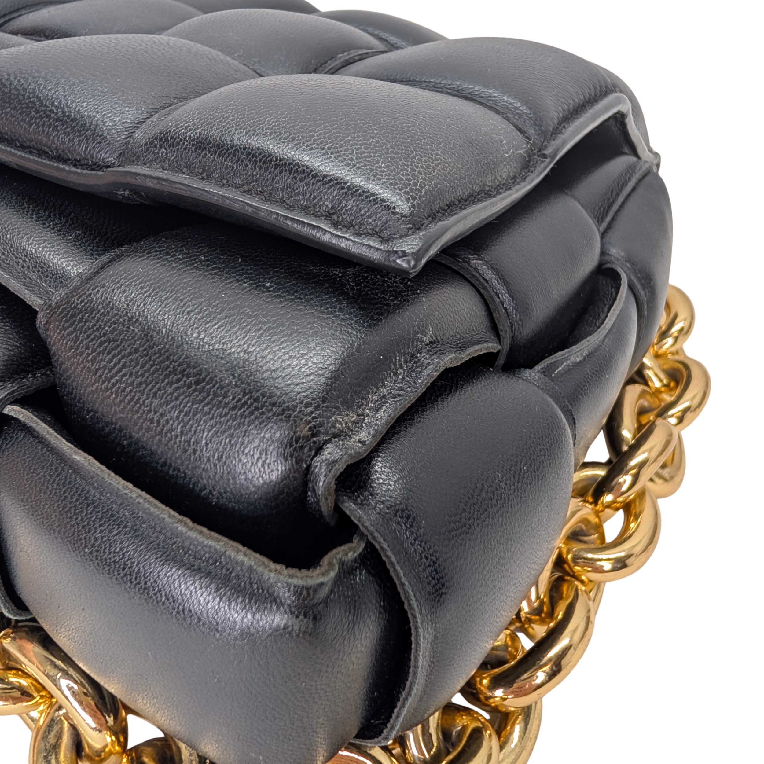 Bottega Veneta Chain Padded Cassette Bag Black