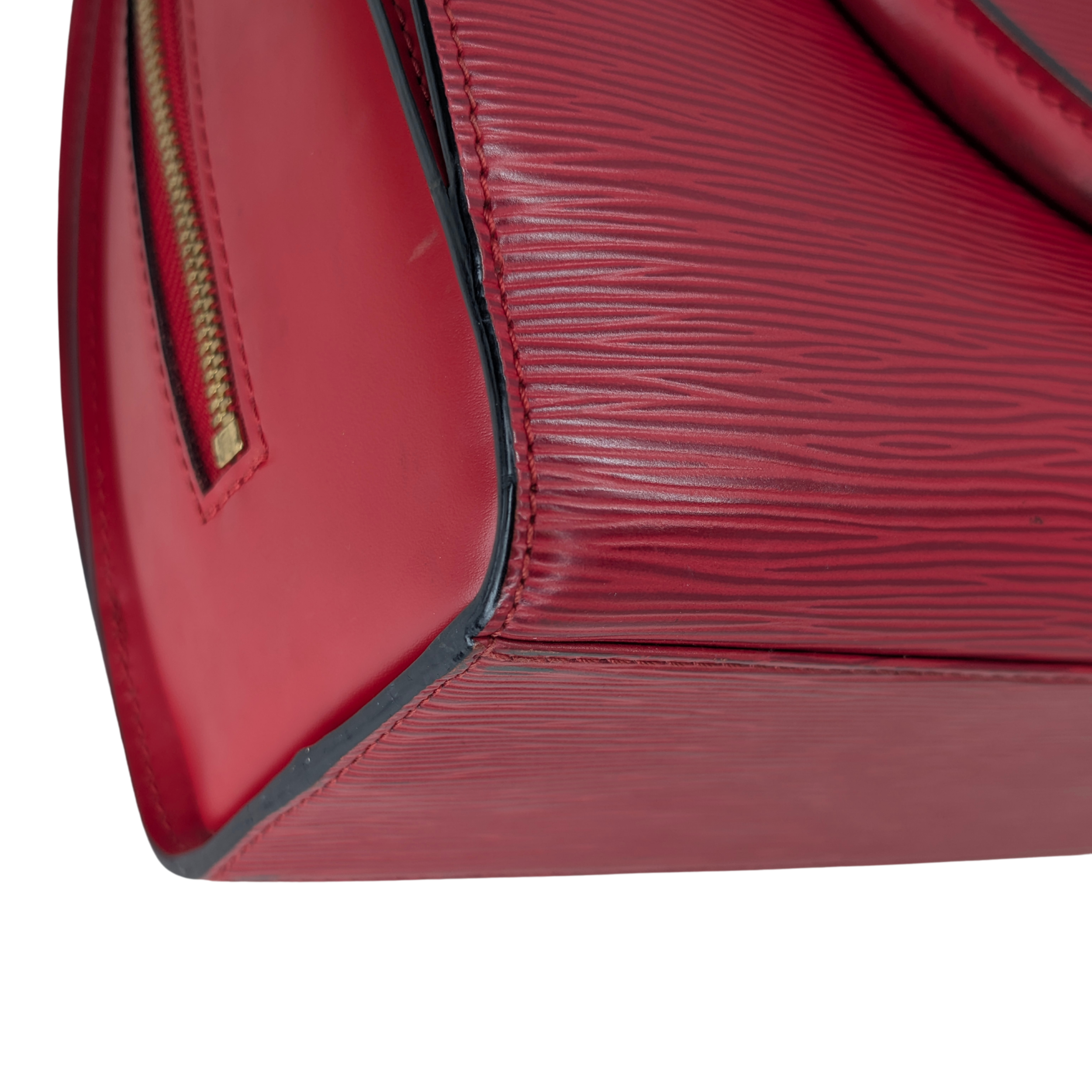 Louis Vuitton Pont Neuf Epi Leather Bag Red
