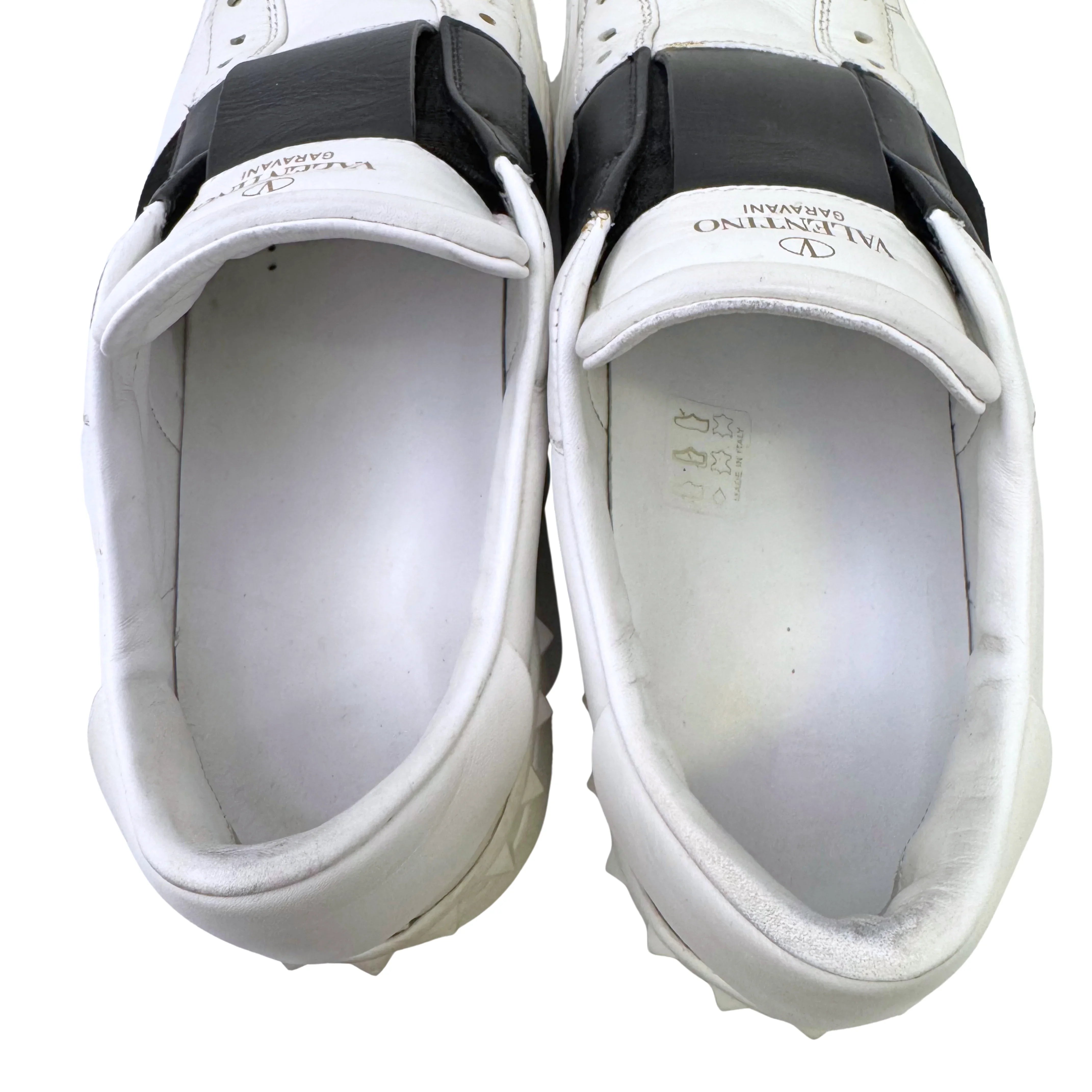 Valentino Open Slip On Sneaker White & Black Women's Size 38