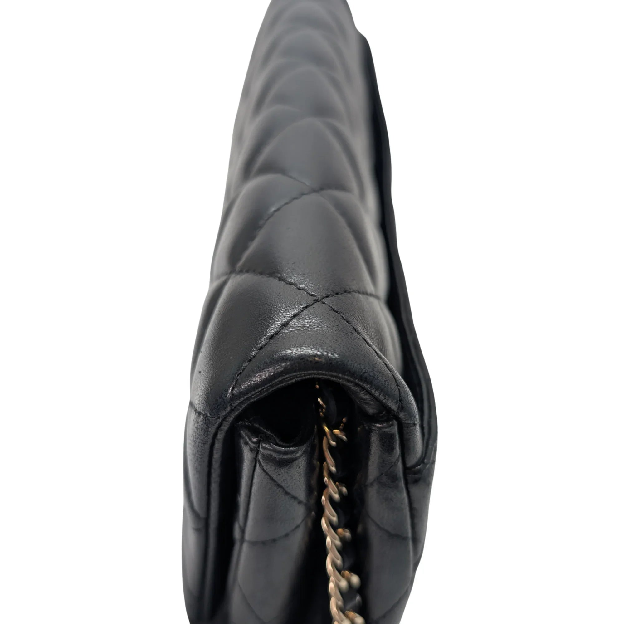 Chanel Classic Quilted Clutch With Chain Black - Lost Designer