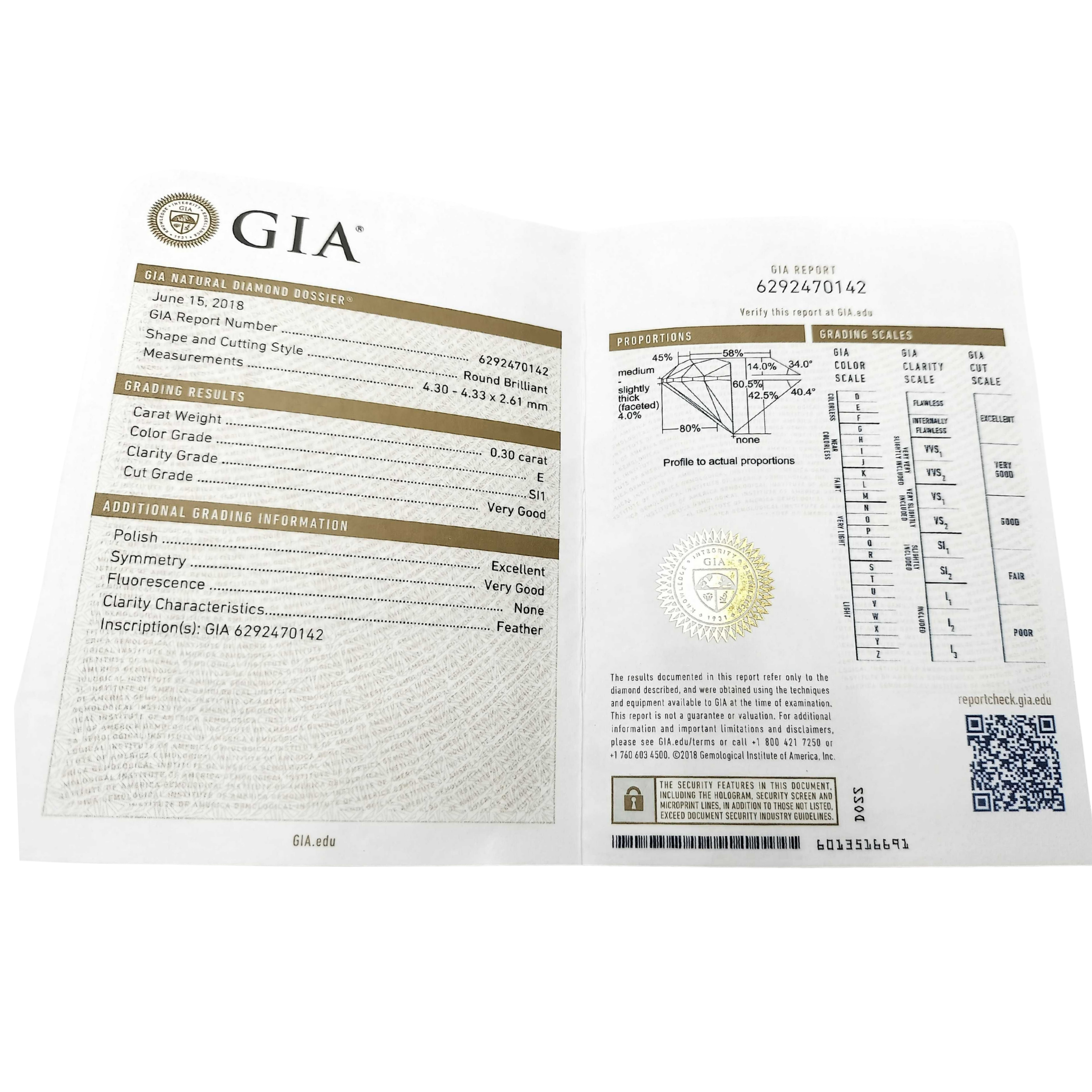 Platinum 0.30ct GIA Certified Natural Round Brilliant Diamond Pendant Necklace