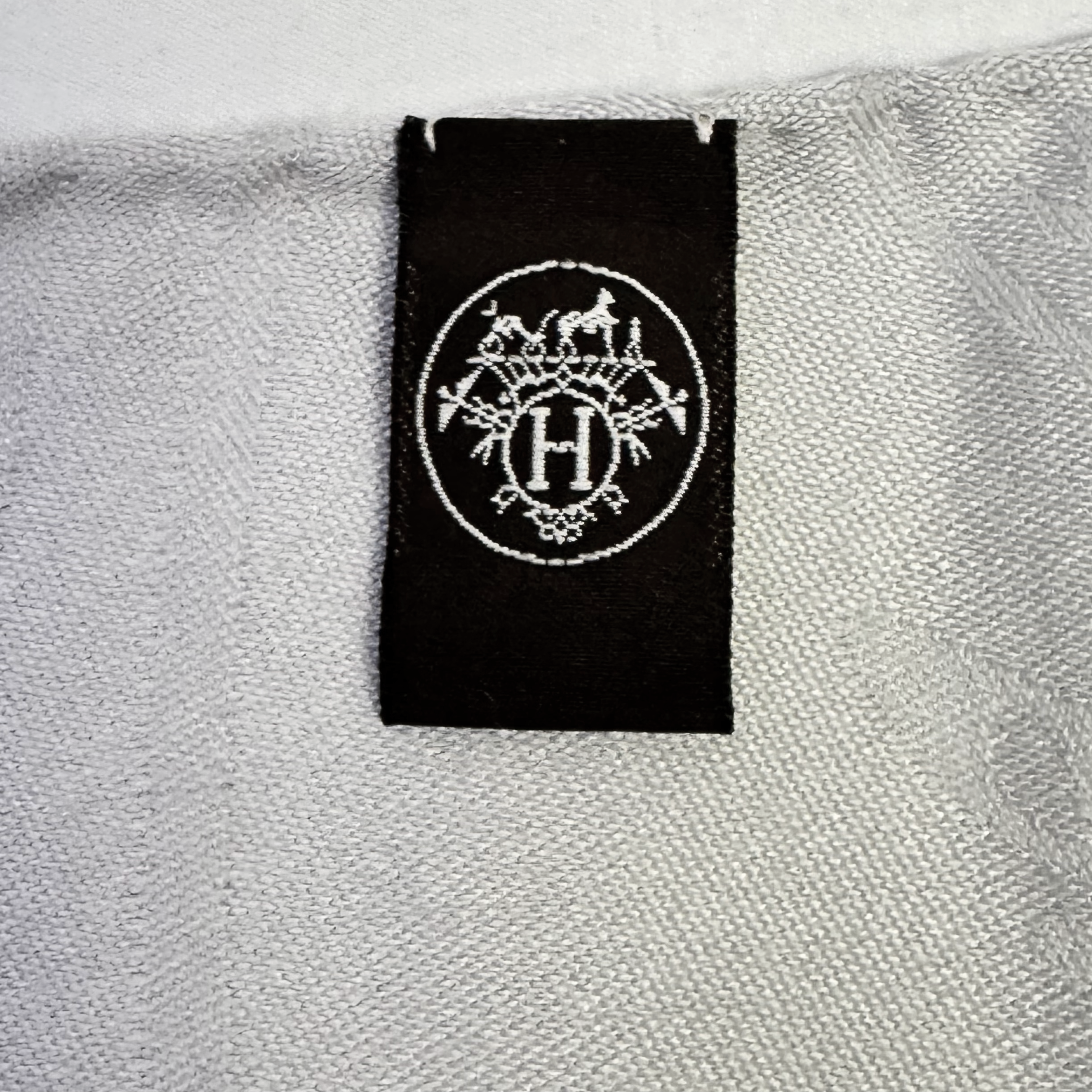 Hermès Silk Cashmere Scarf Grey