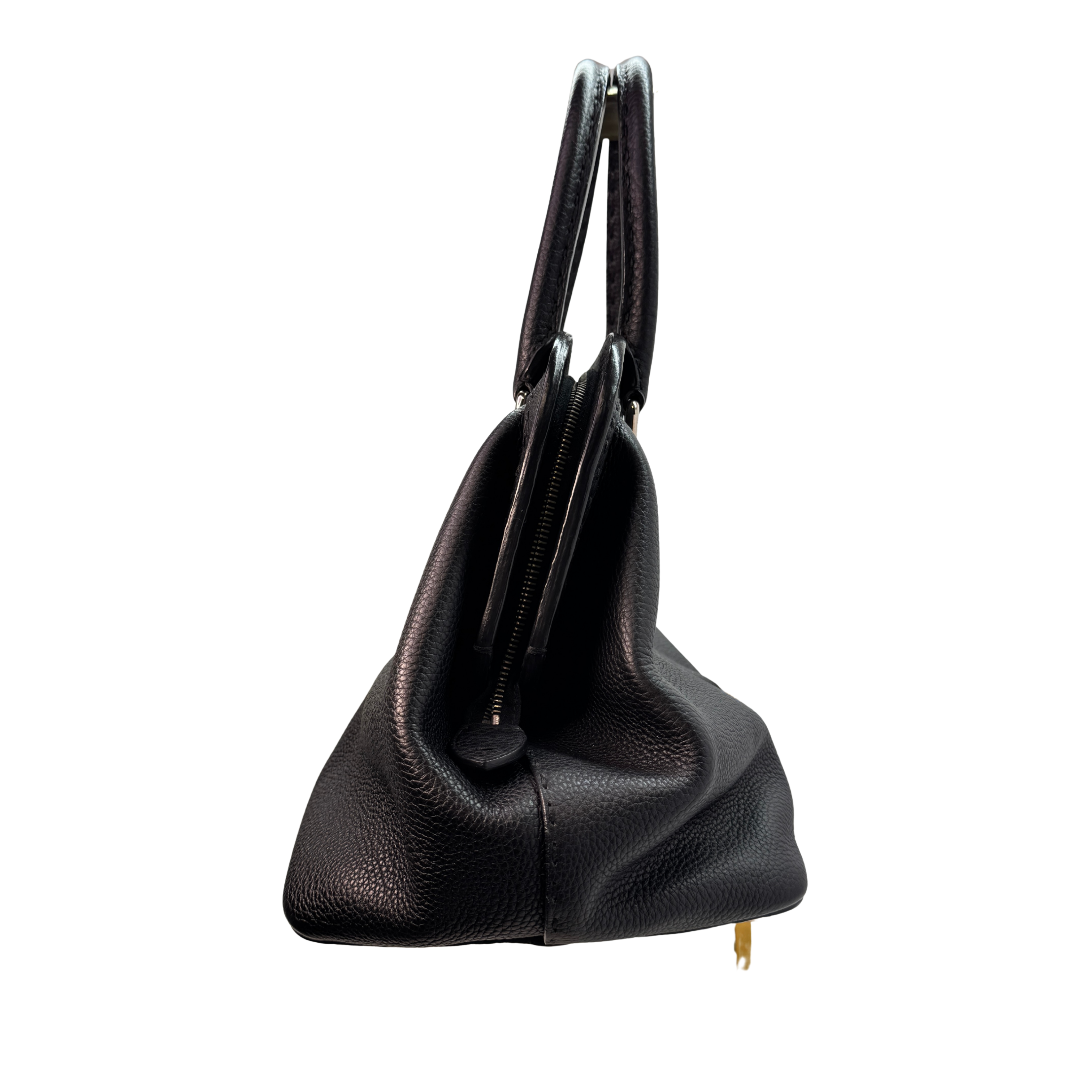 Fendi Cuoio Romano Selleria Adele 1328 Bag Black
