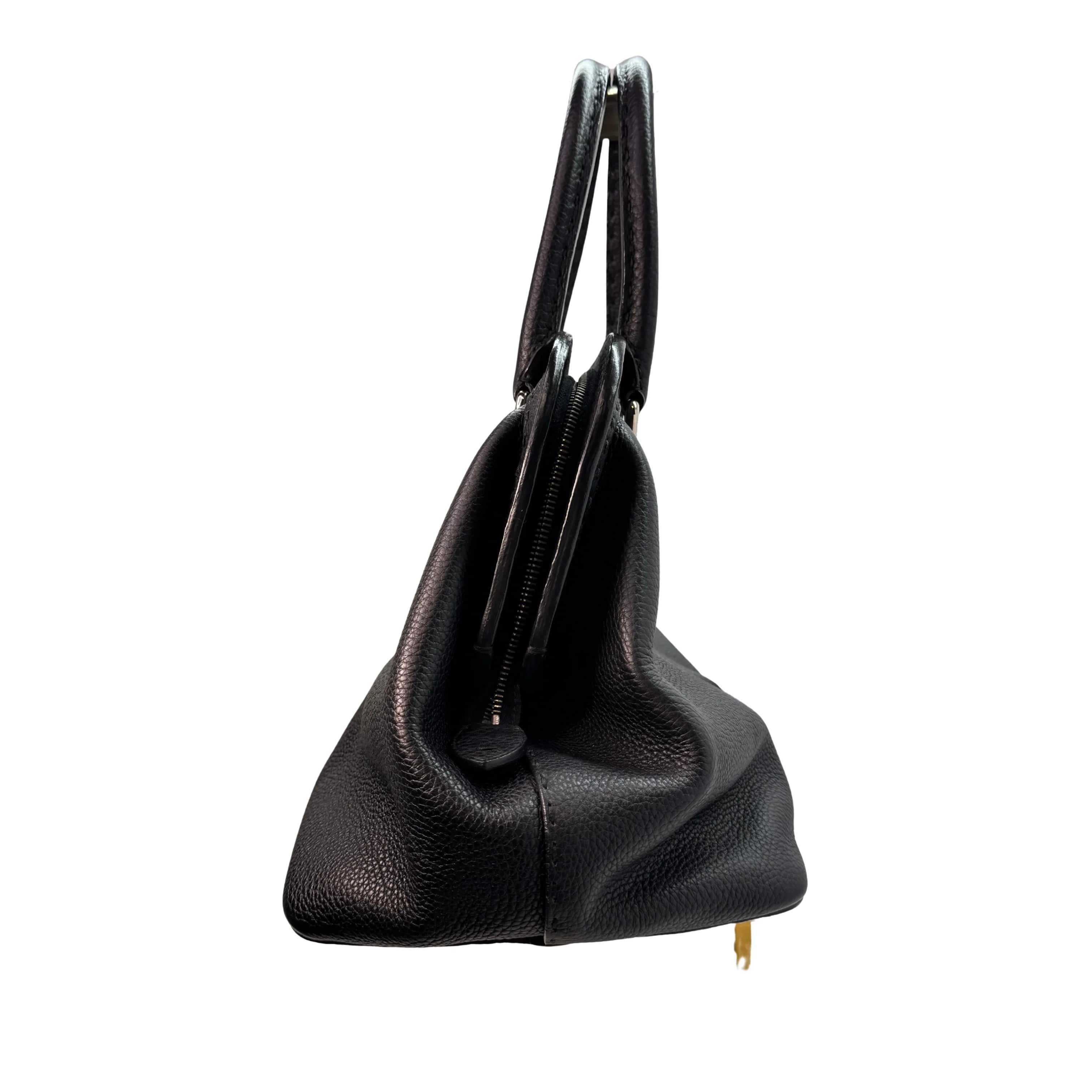 Fendi Cuoio Romano Selleria Adele 1328 Bag Black - Lost Designer