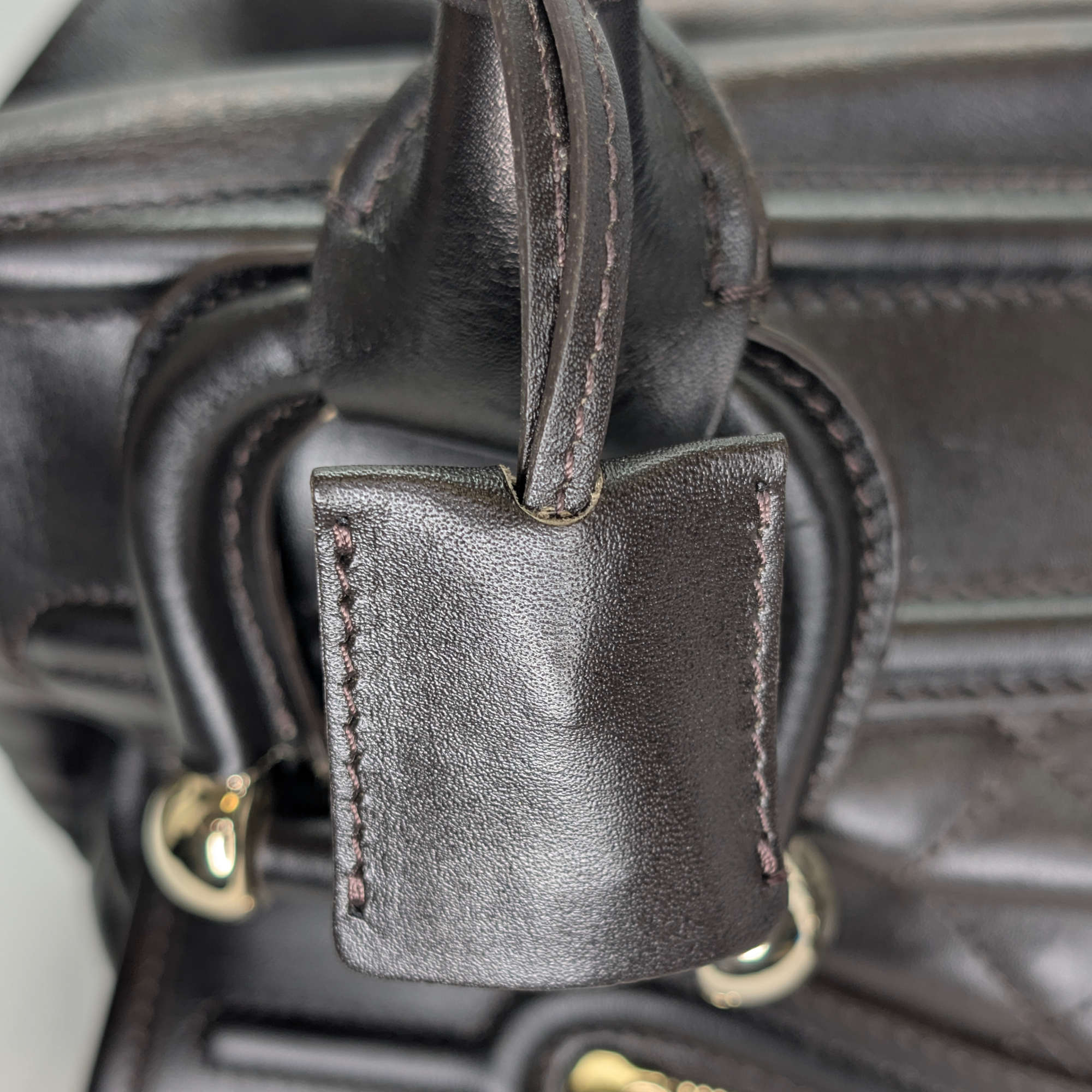 Burberry Quilted Manor Shoulder Bag Brown/Black