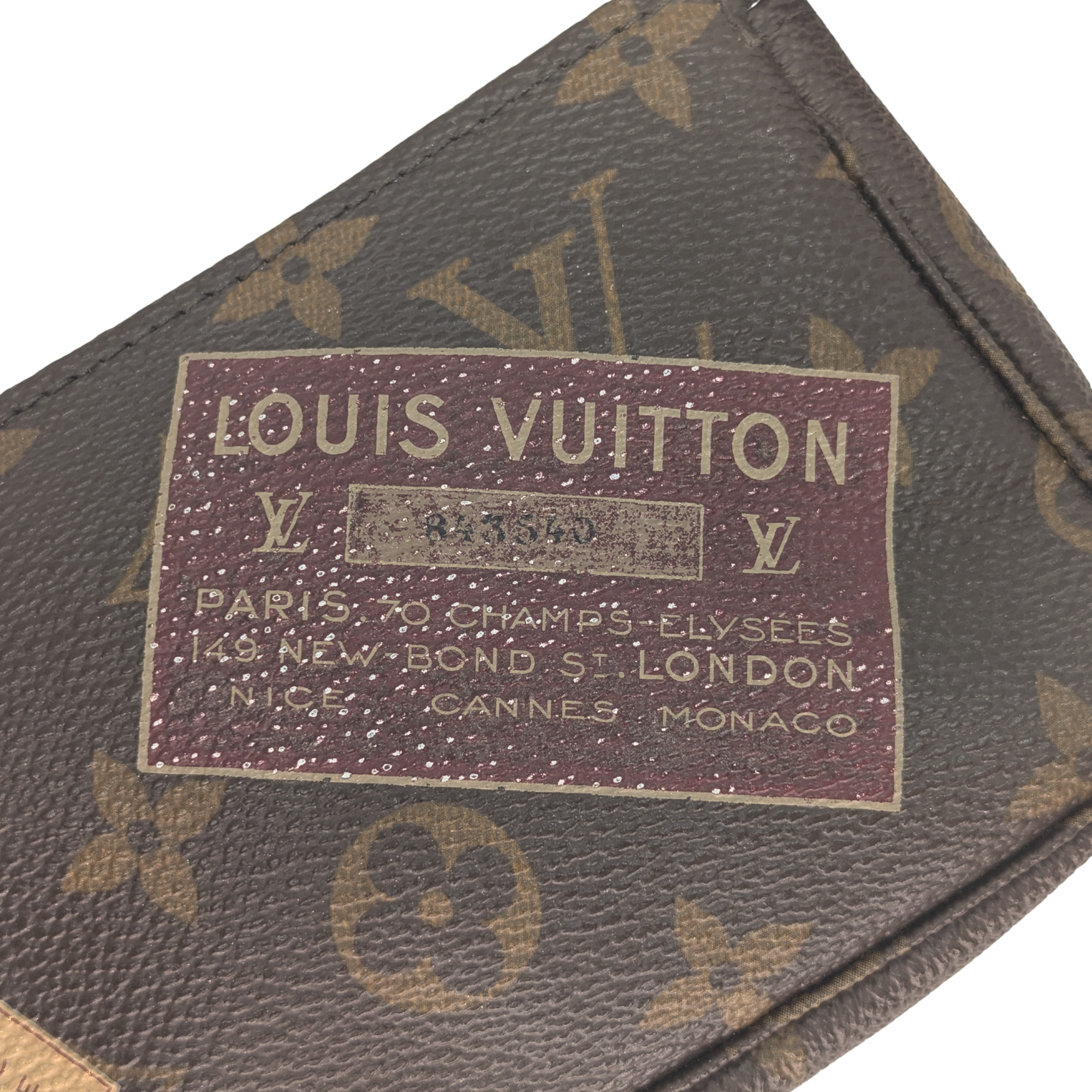 Louis Vuitton Travel Stamp Mini Pochette Bag