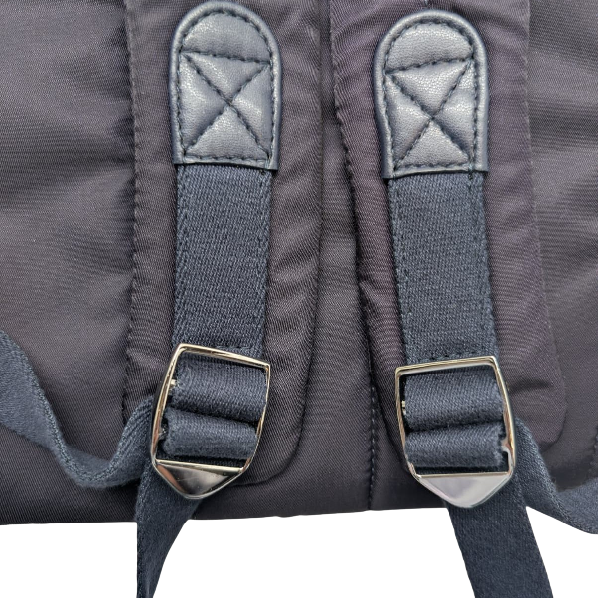 Dolce & Gabbana Backpack With Medal Print Nylon Navy Blue
