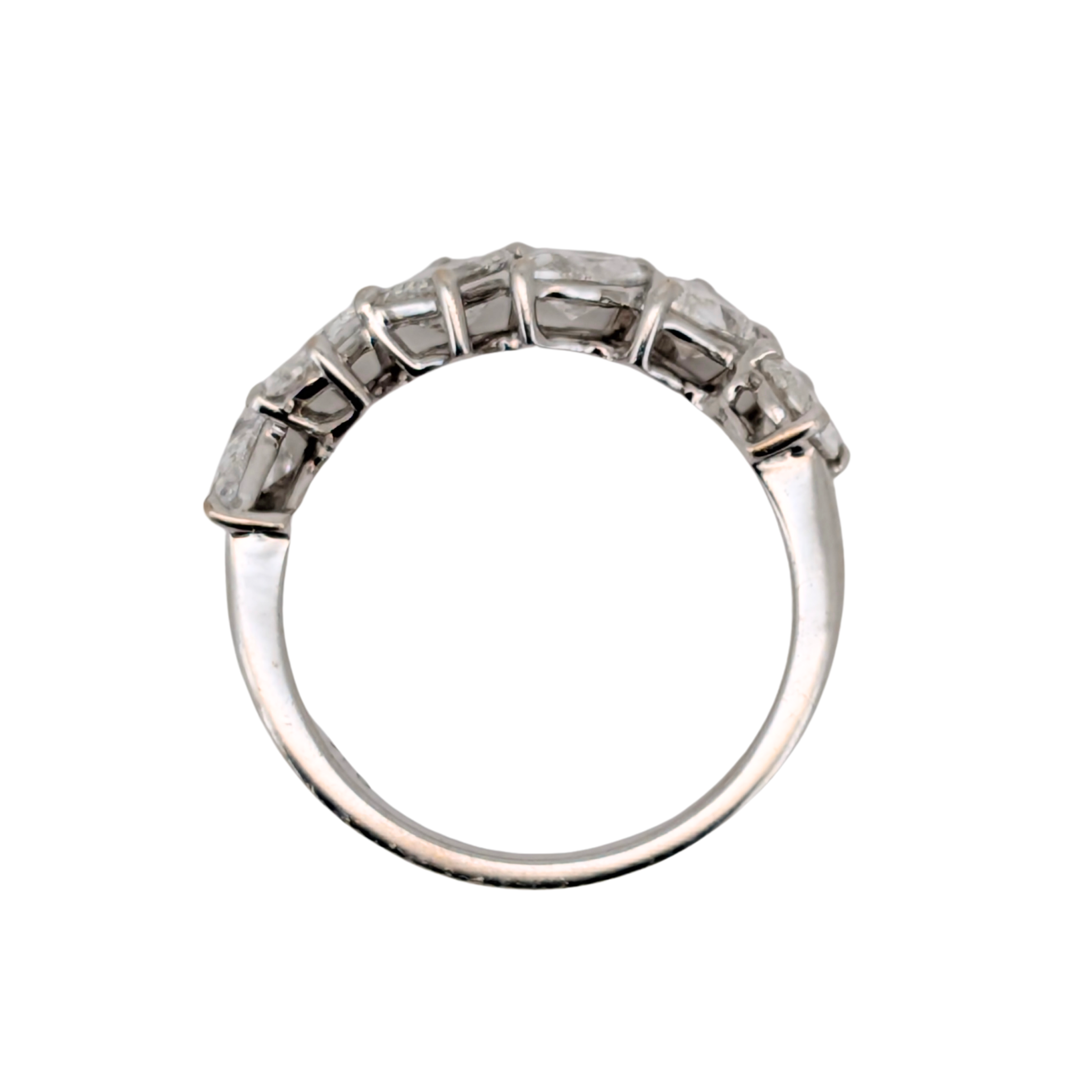 1.65Ct Natural Diamond Multi-Cut Band Ring In 18K White Gold