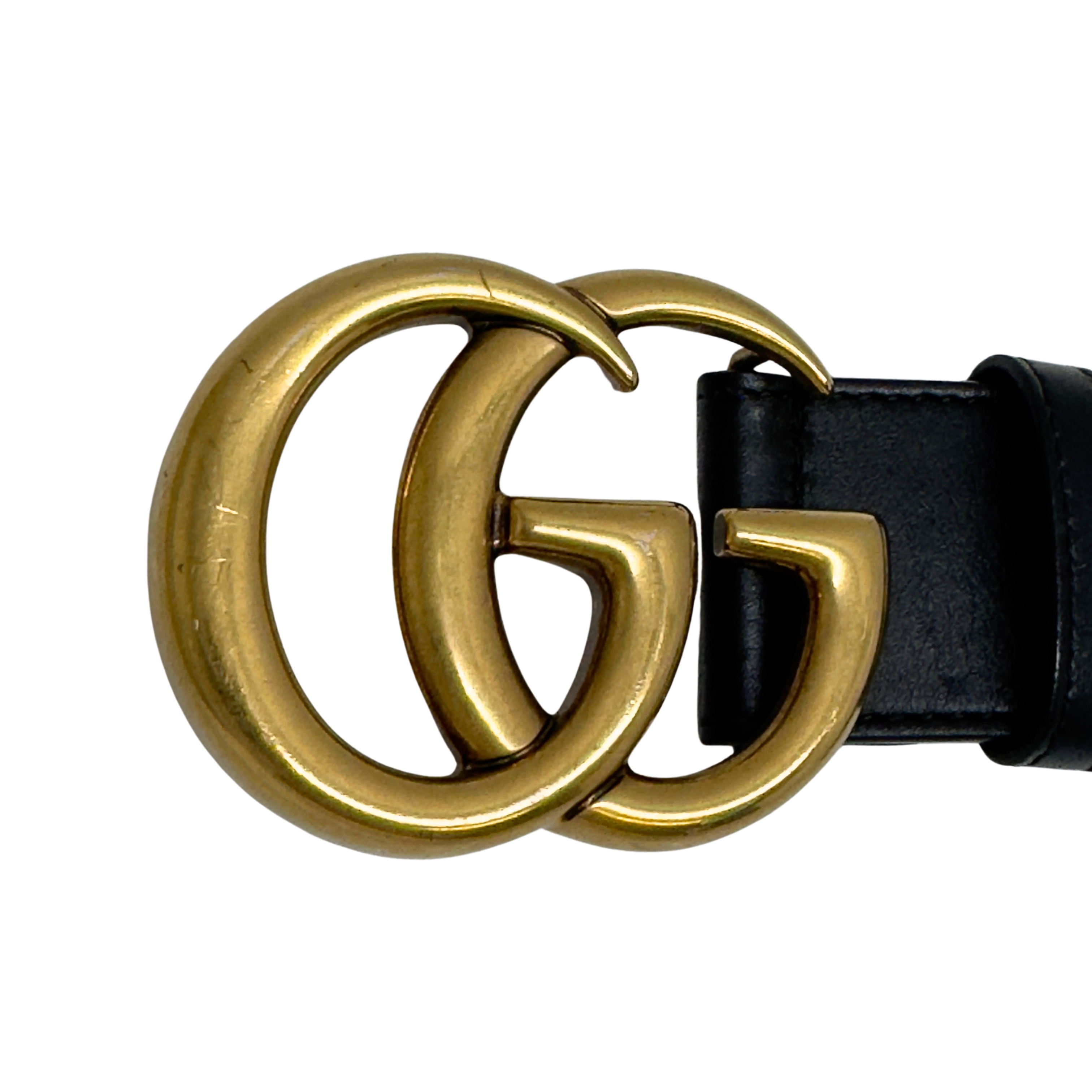 Gucci GG Marmont Wide Belt Leather Black 85/34