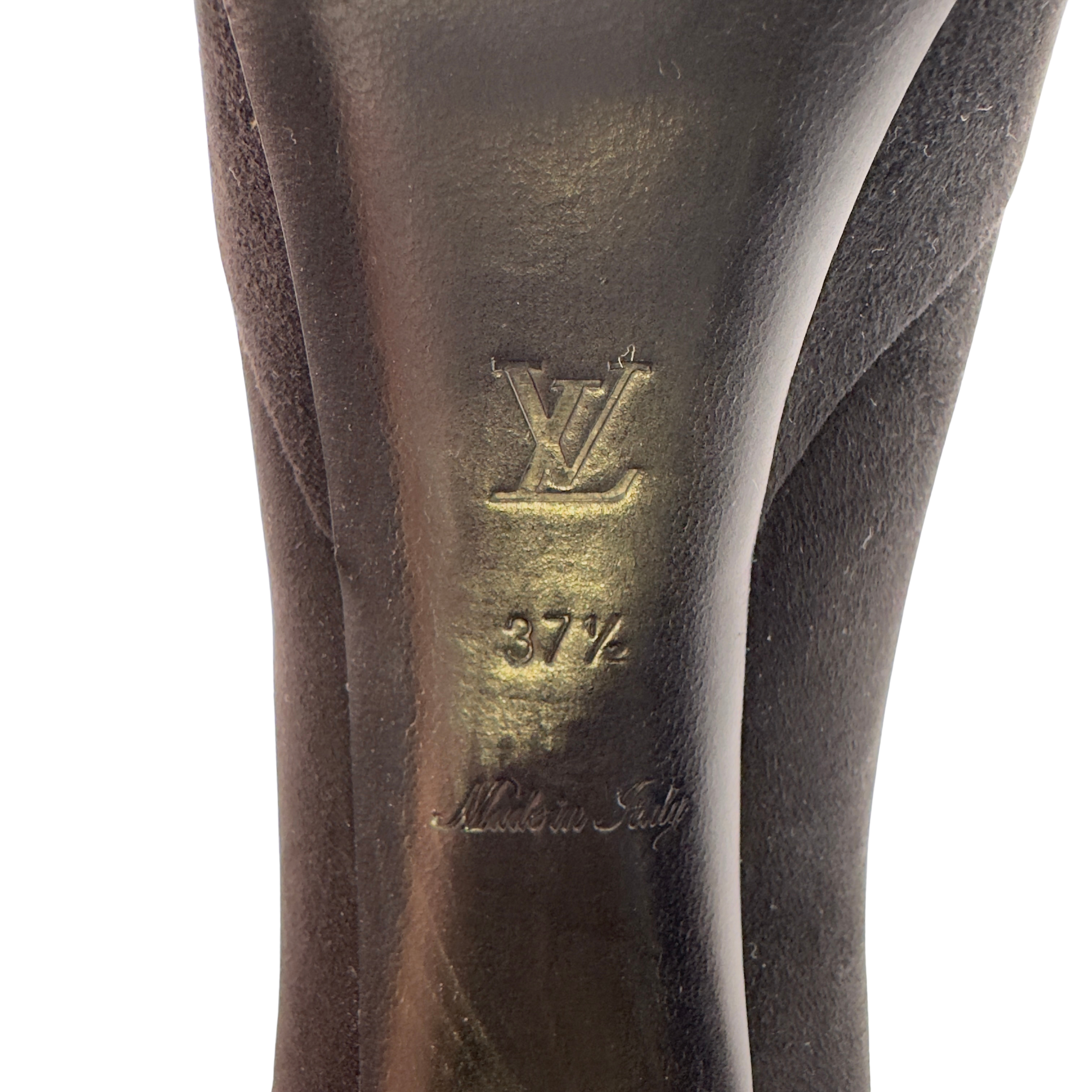 Louis Vuitton Suede Last Dance Pumps Heels Black 37.5