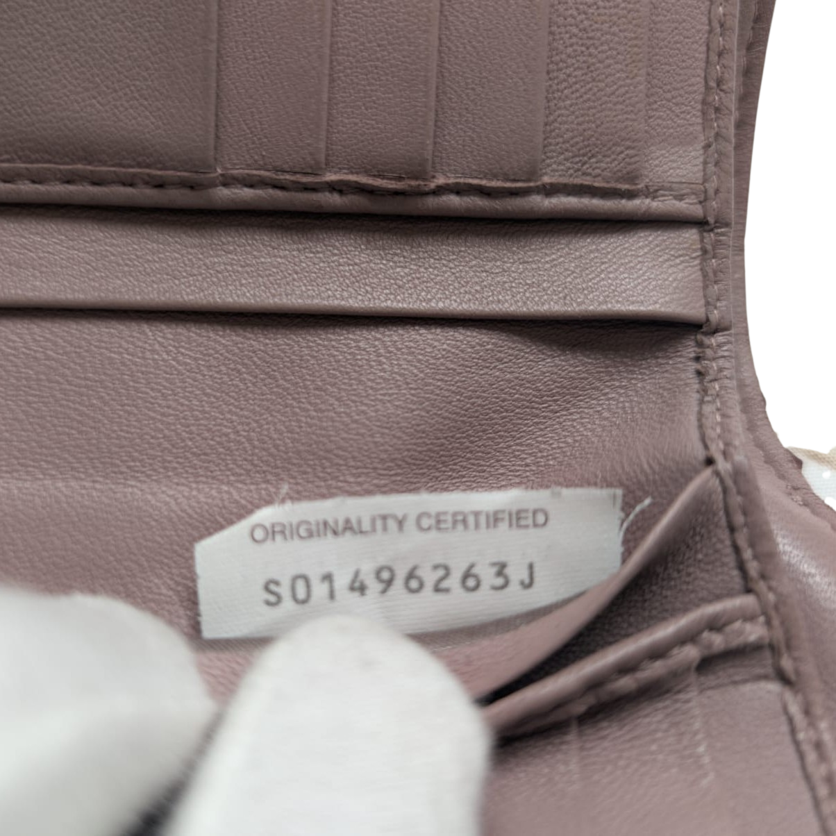 Bottega Veneta Intreciatto Vintage Wallet Leather Pink