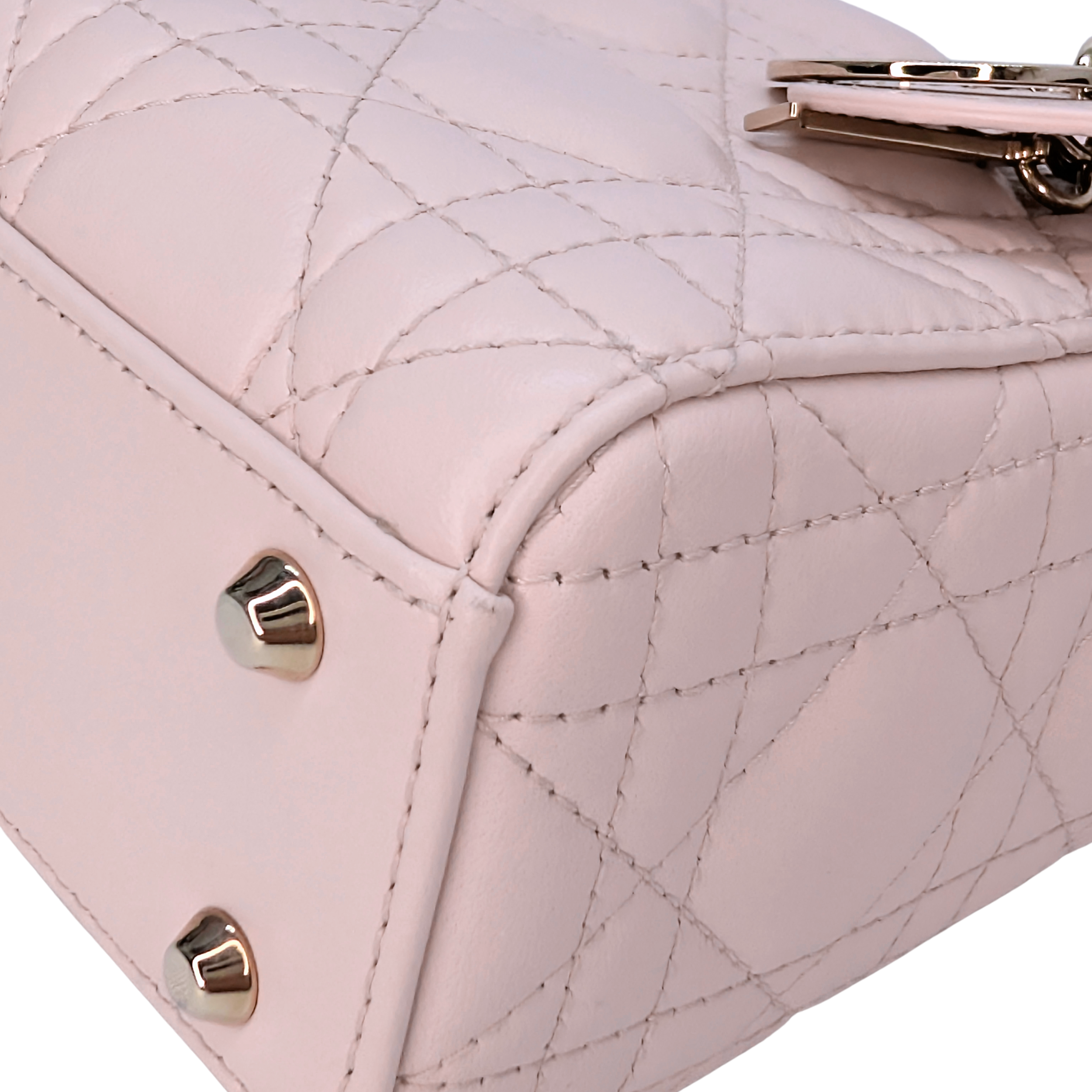 Dior Lady DIor Mini Cannage Powder Pink Bag