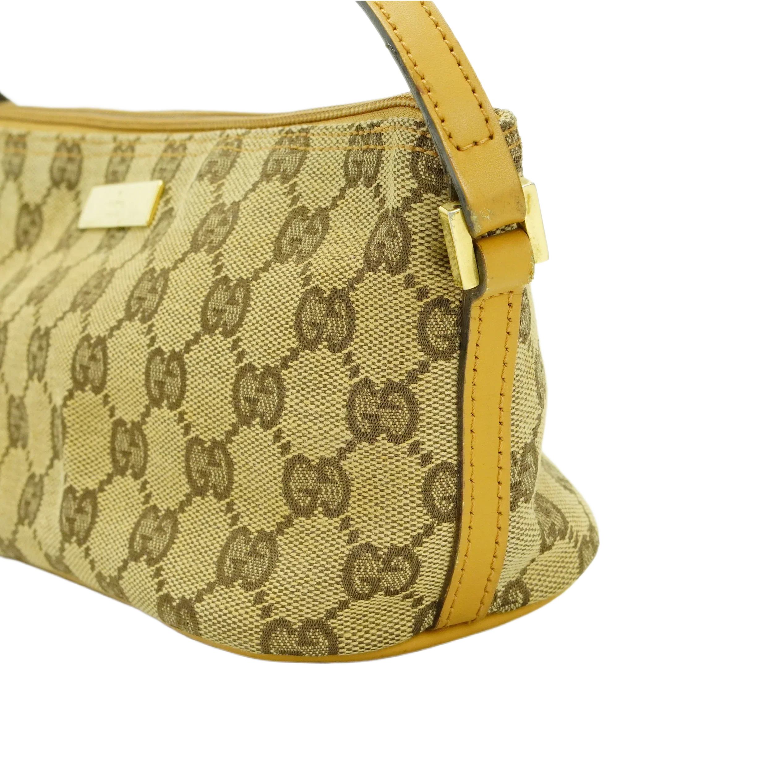Gucci Beige GG Monogram Boat Pochette Bag