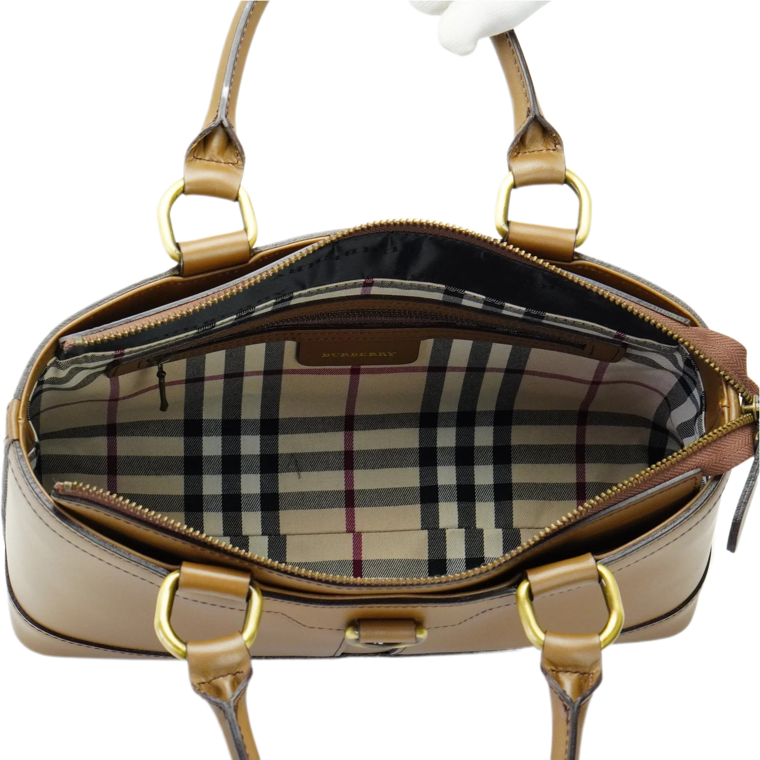 Burberry Handbag Leather Brown