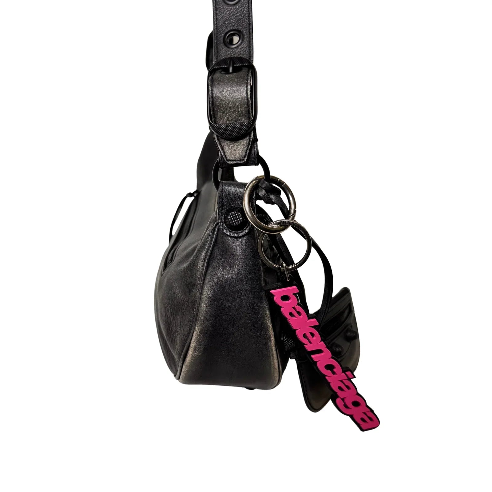 Balenciaga Calfskin Small Le Cagole Shoulder Bag – Black