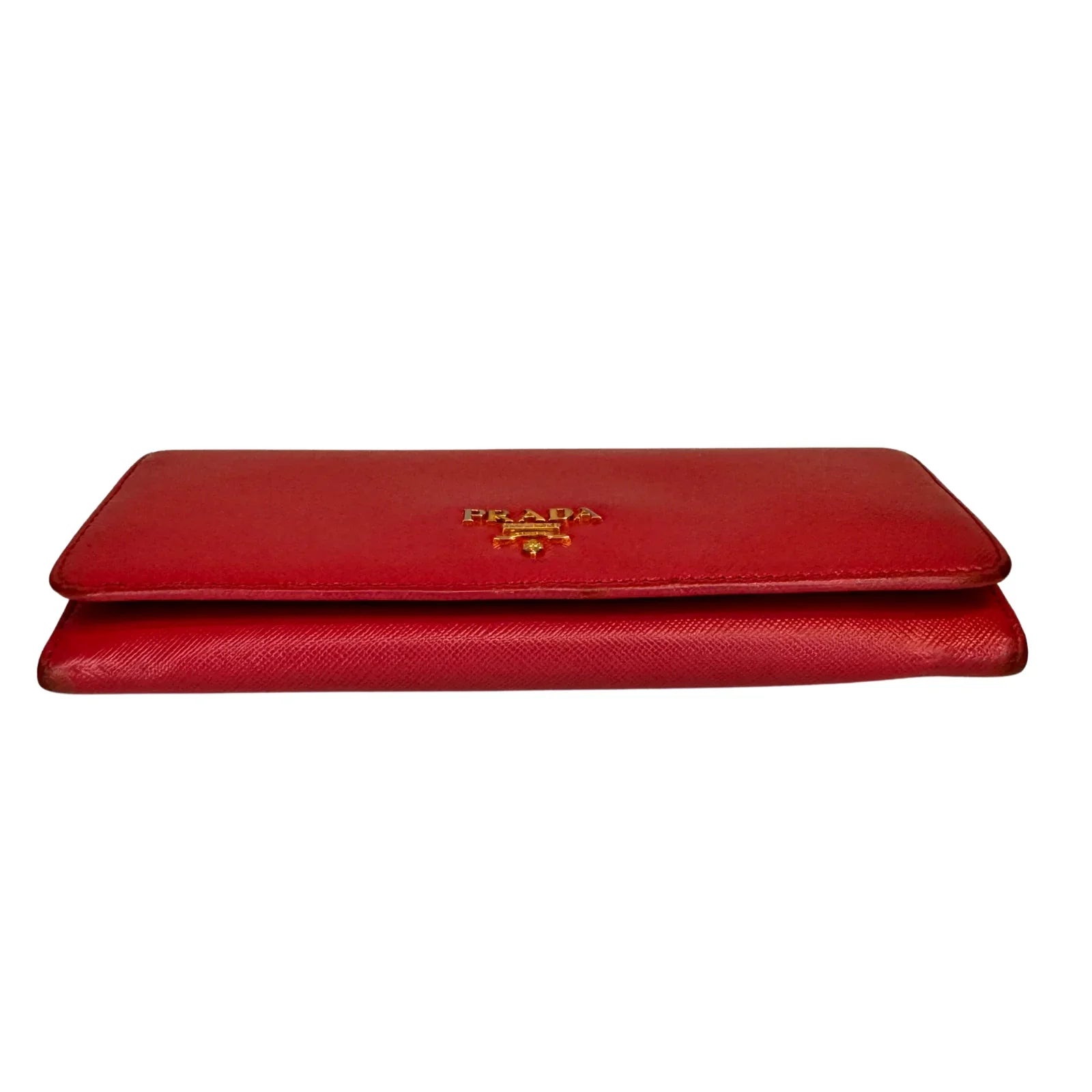 Prada Vitello Daino Continental Flap Wallet in Pink