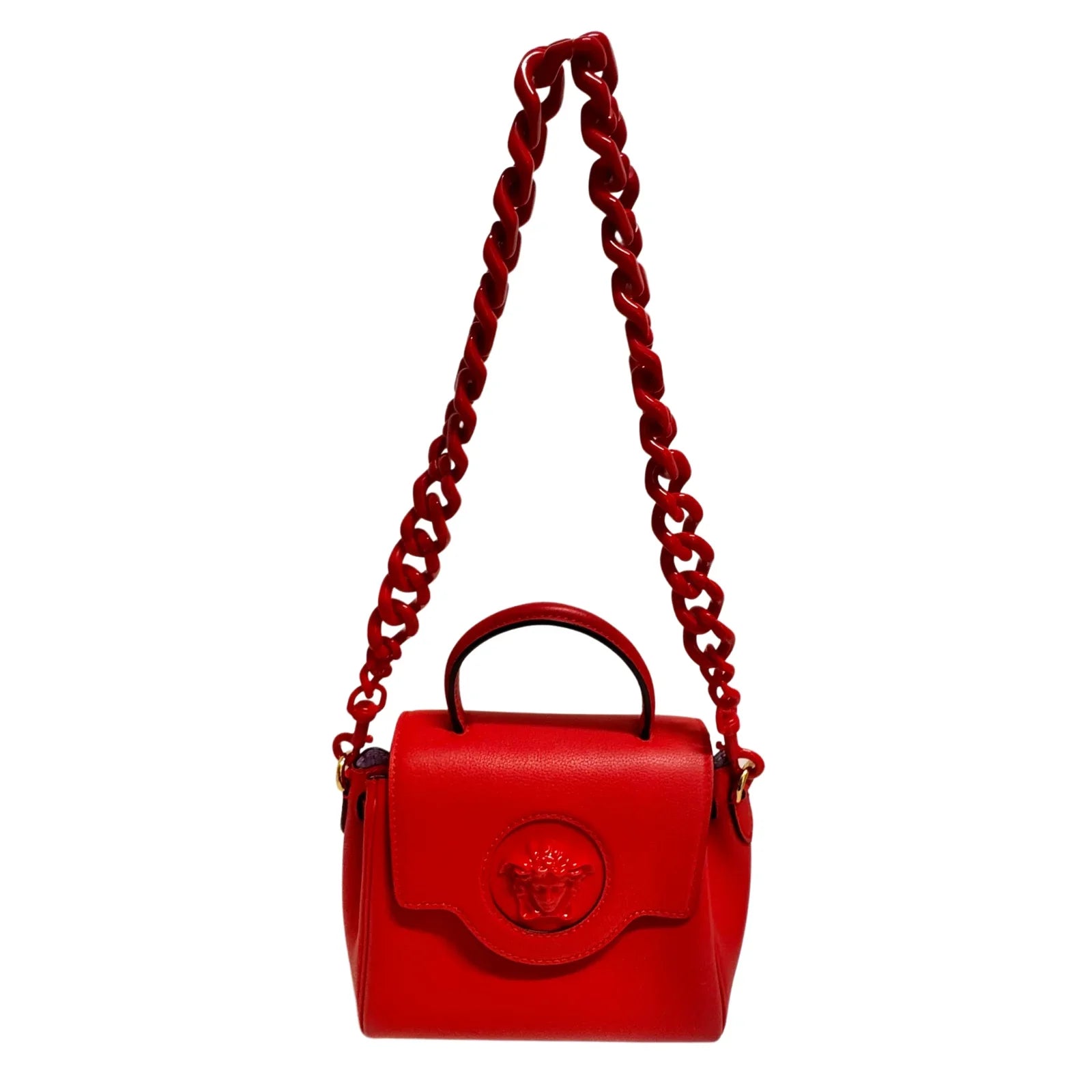 Versace Red Medusa Head Red top handle