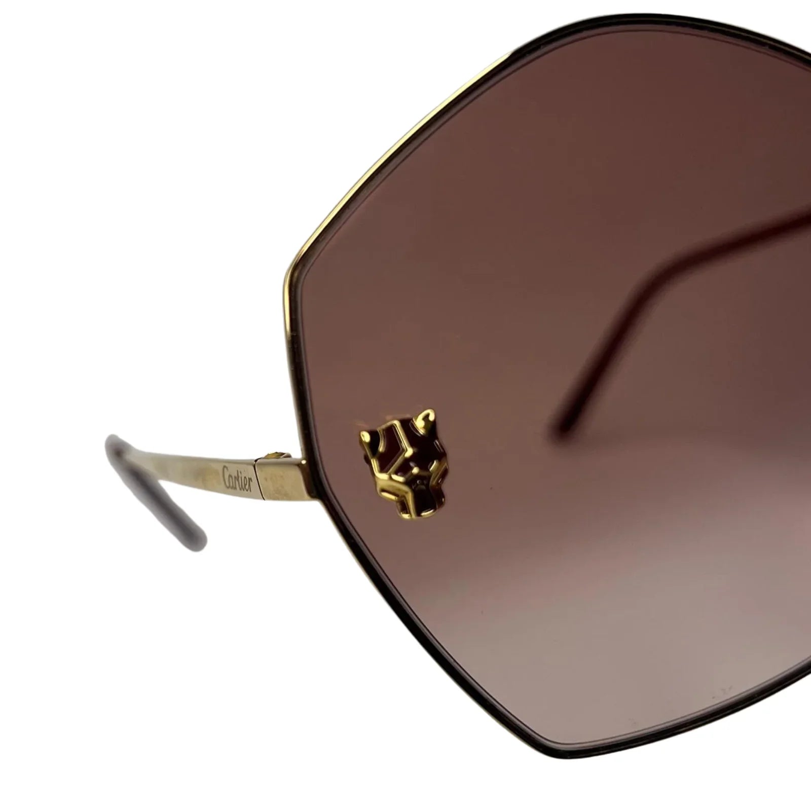 Cartier Panthère de Cartier Sunglasses – Gold / Brown Gradient