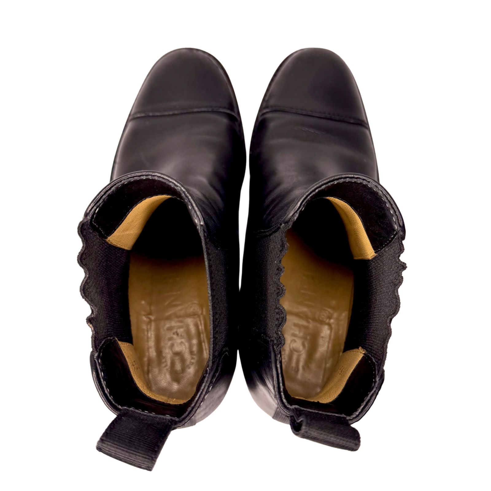 Chanel Black Calfskin Elastic Ankle Boots – Size 36