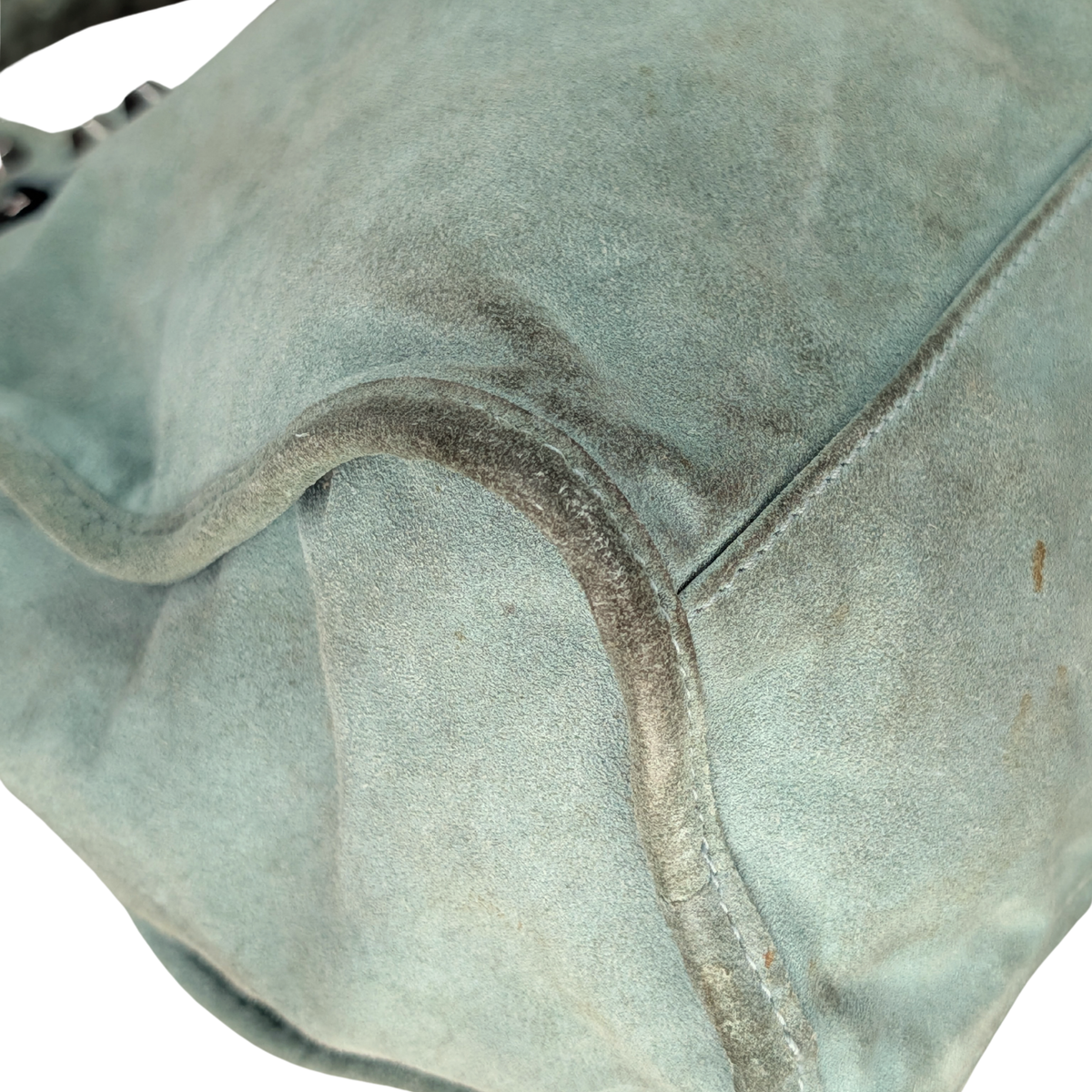 Balenciaga Motorcycle City Bag Suede Leather Pastel Green