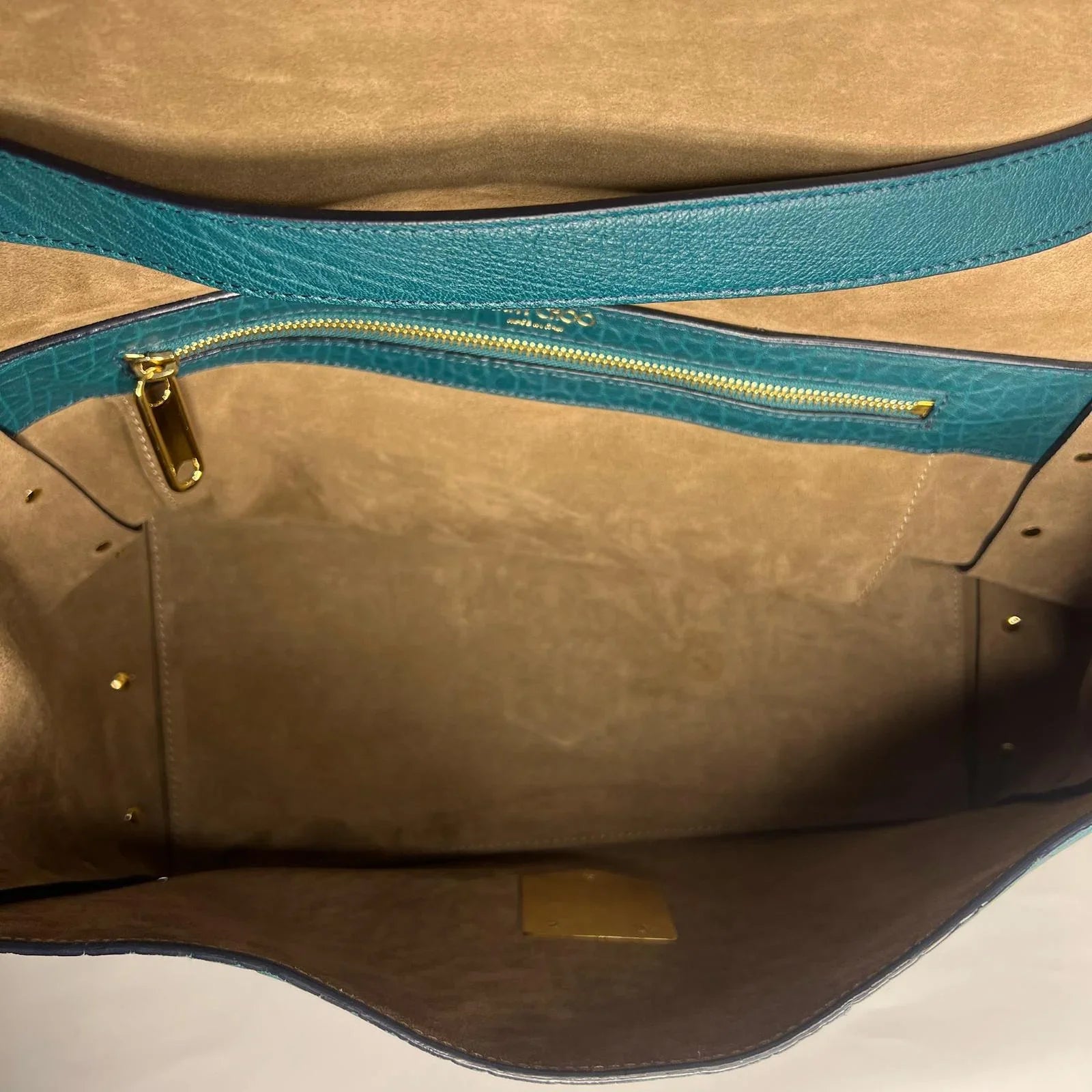 Jimmy Choo Lockett/XB Medium Bag – Teal Leather & Leopard Pony Hair