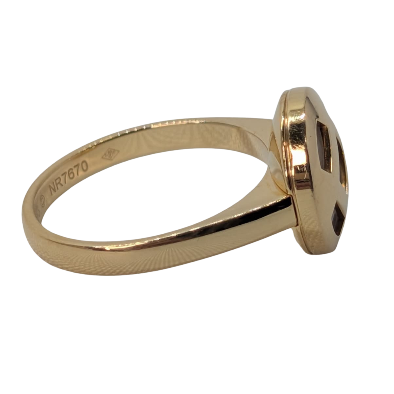 Cartier Pasha Mother Of Pearl 18K Gold Ring Size M½