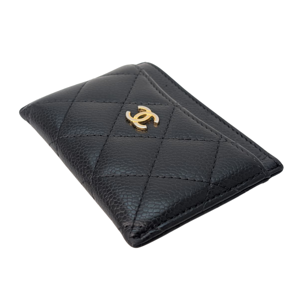 Chanel Classic Black Card Holder Black