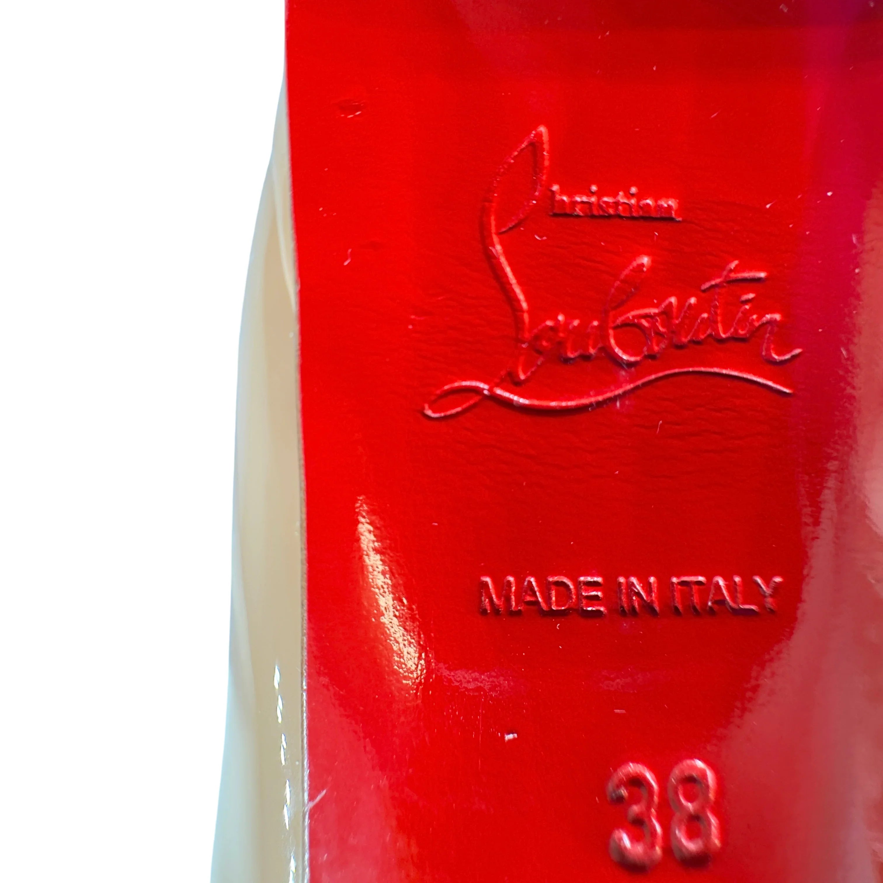 Christian Louboutin Lady Peep Pumps Beige 38 - Lost Designer