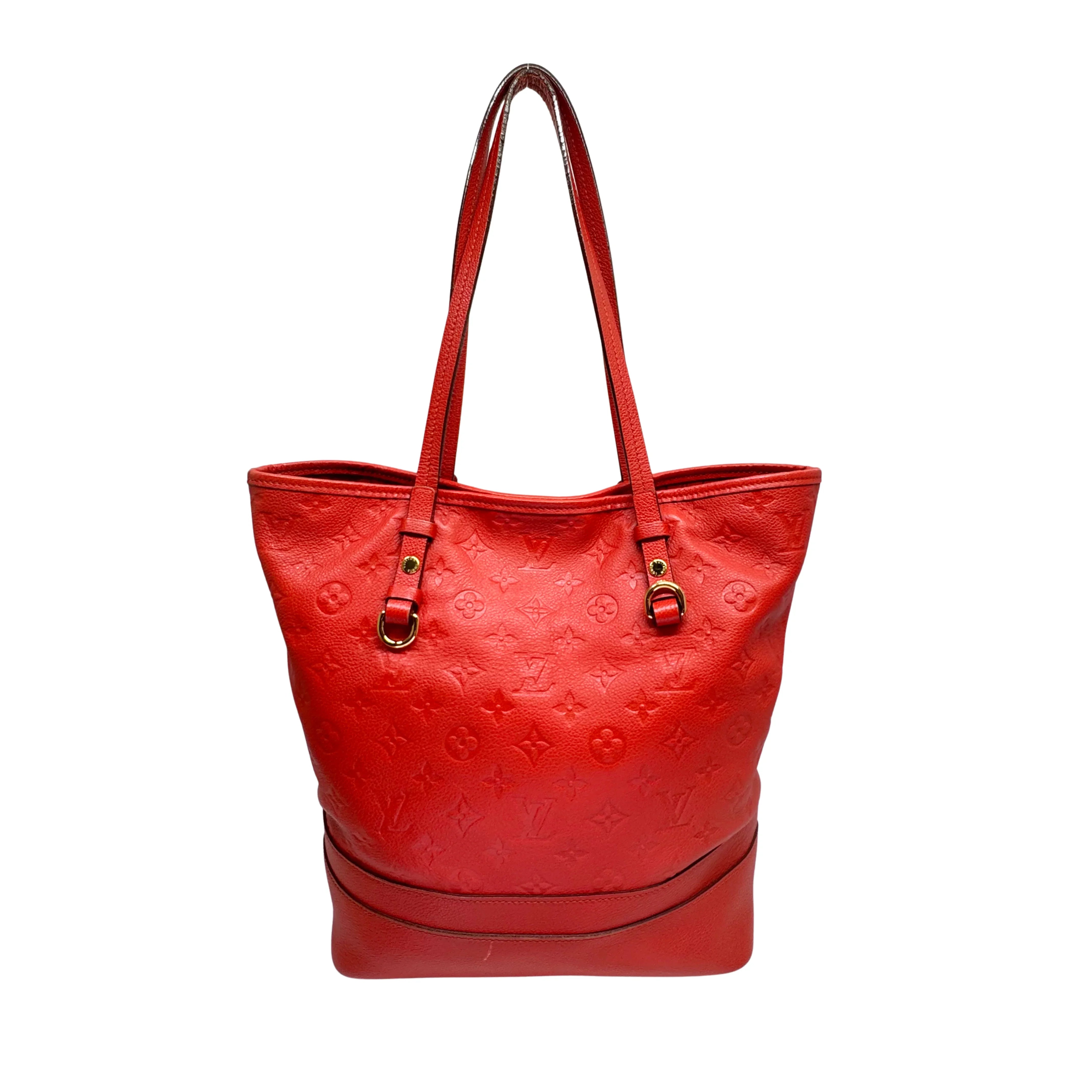 Louis Vuitton Empreinte Citadine Tote Bag Leather Red - Lost Designer