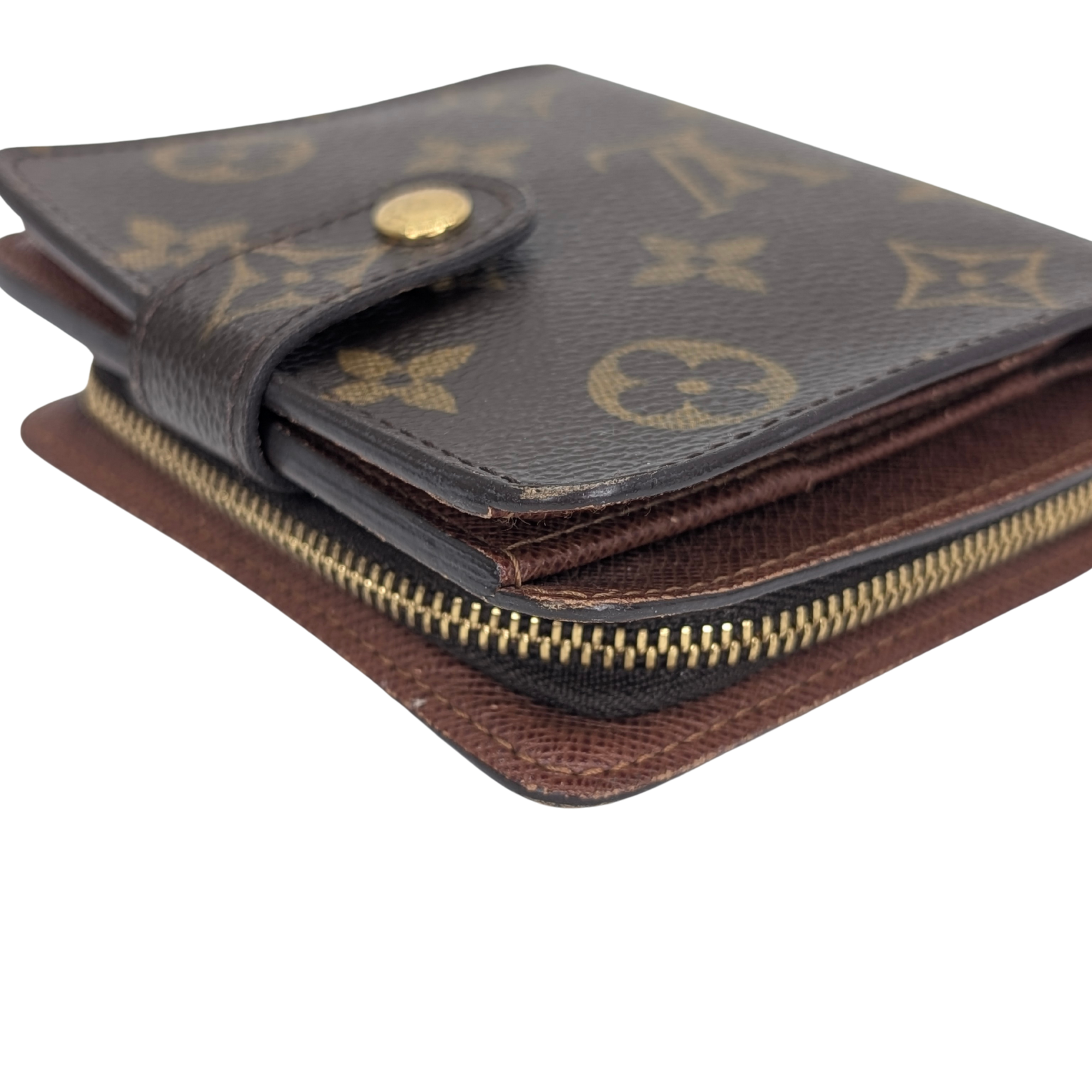 Louis Vuitton Compact Zip Bi-Fold Wallet Brown