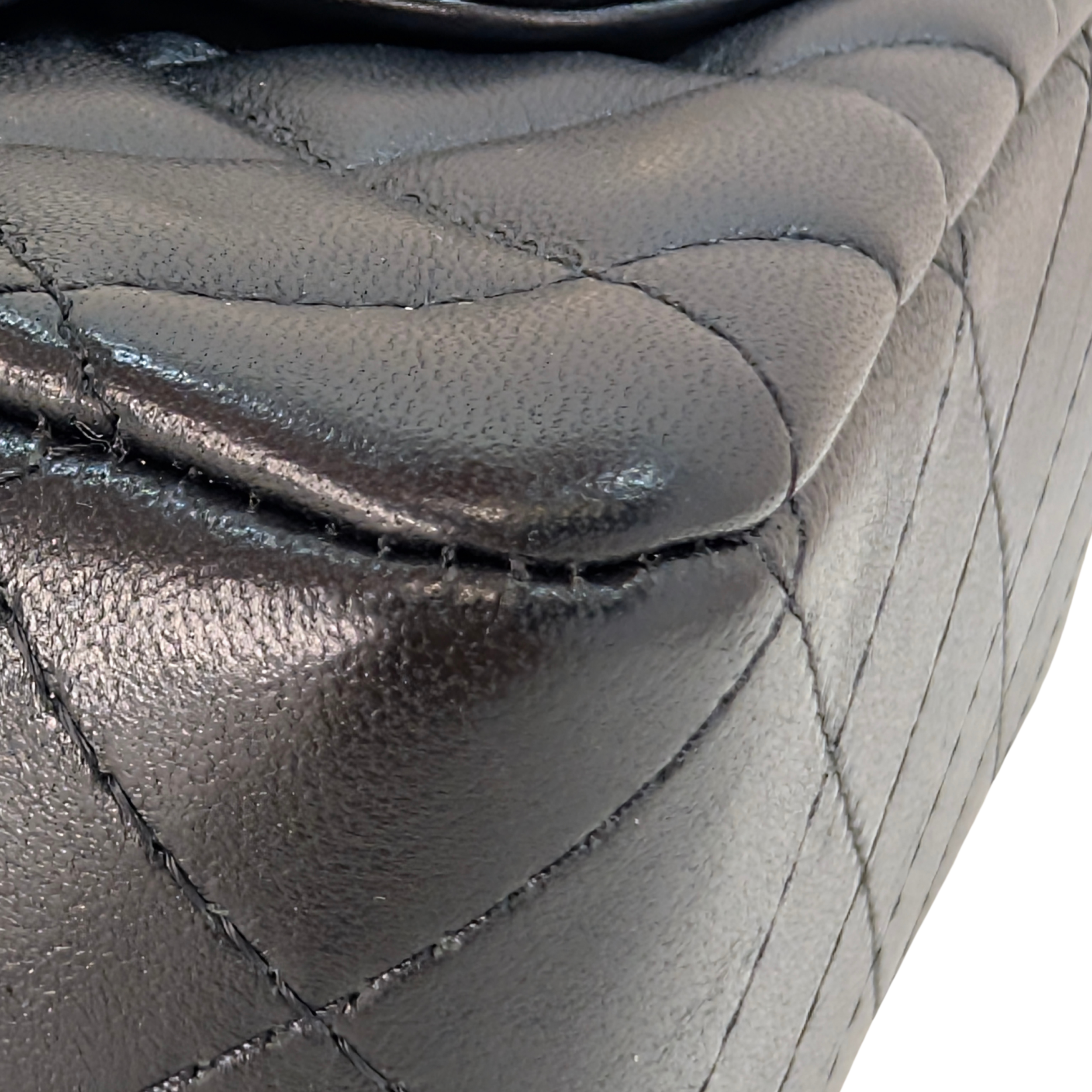 Chanel Classic Flap Mini Square Black Lambskin GHW Microchipped