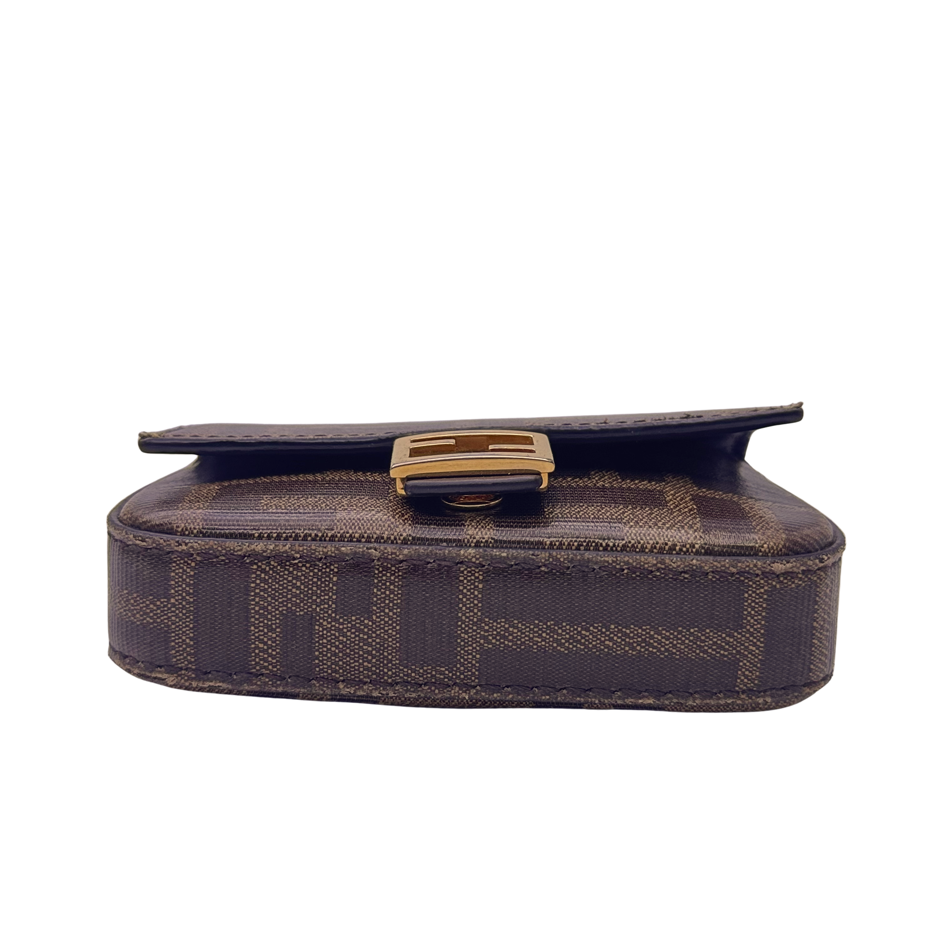 Fendi Nano Baguette Crossbody Bag Brown