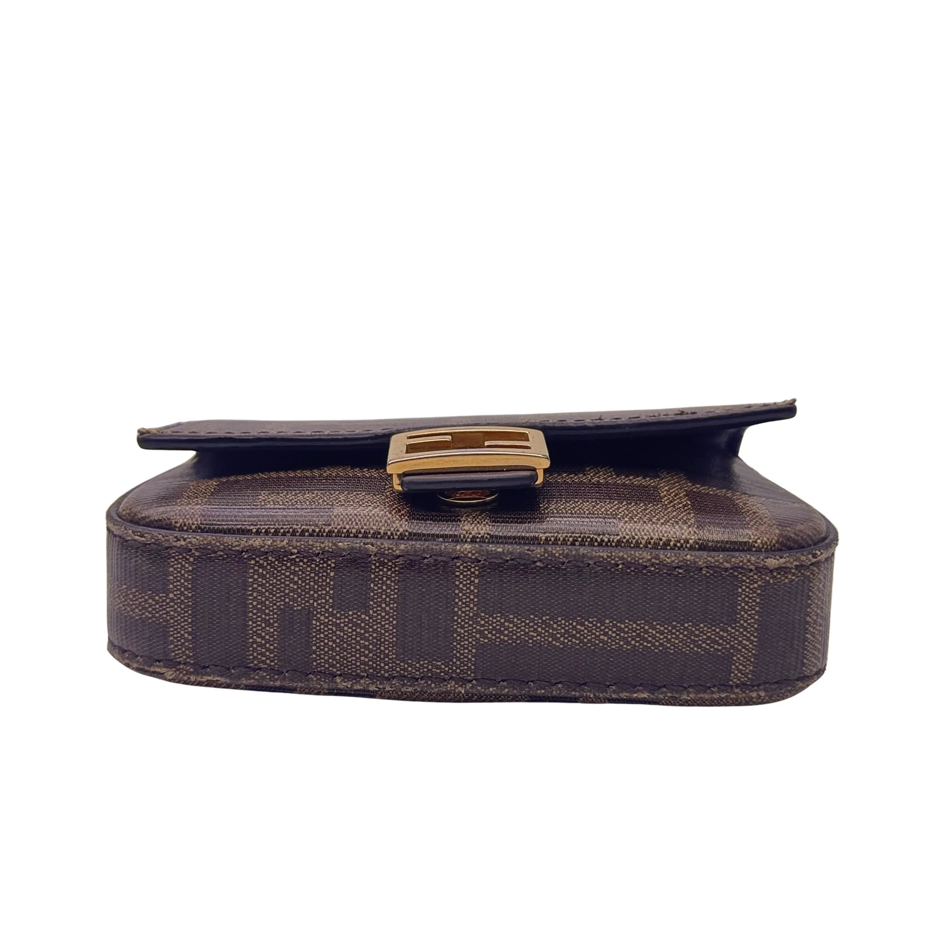 Fendi Nano Baguette Crossbody Bag Brown - Lost Designer