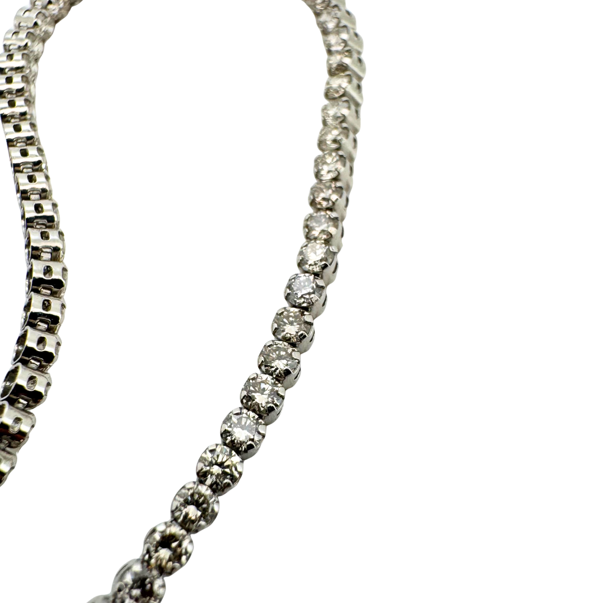 2.10ct SI Natural Diamond on Platinum Tennis Bracelet
