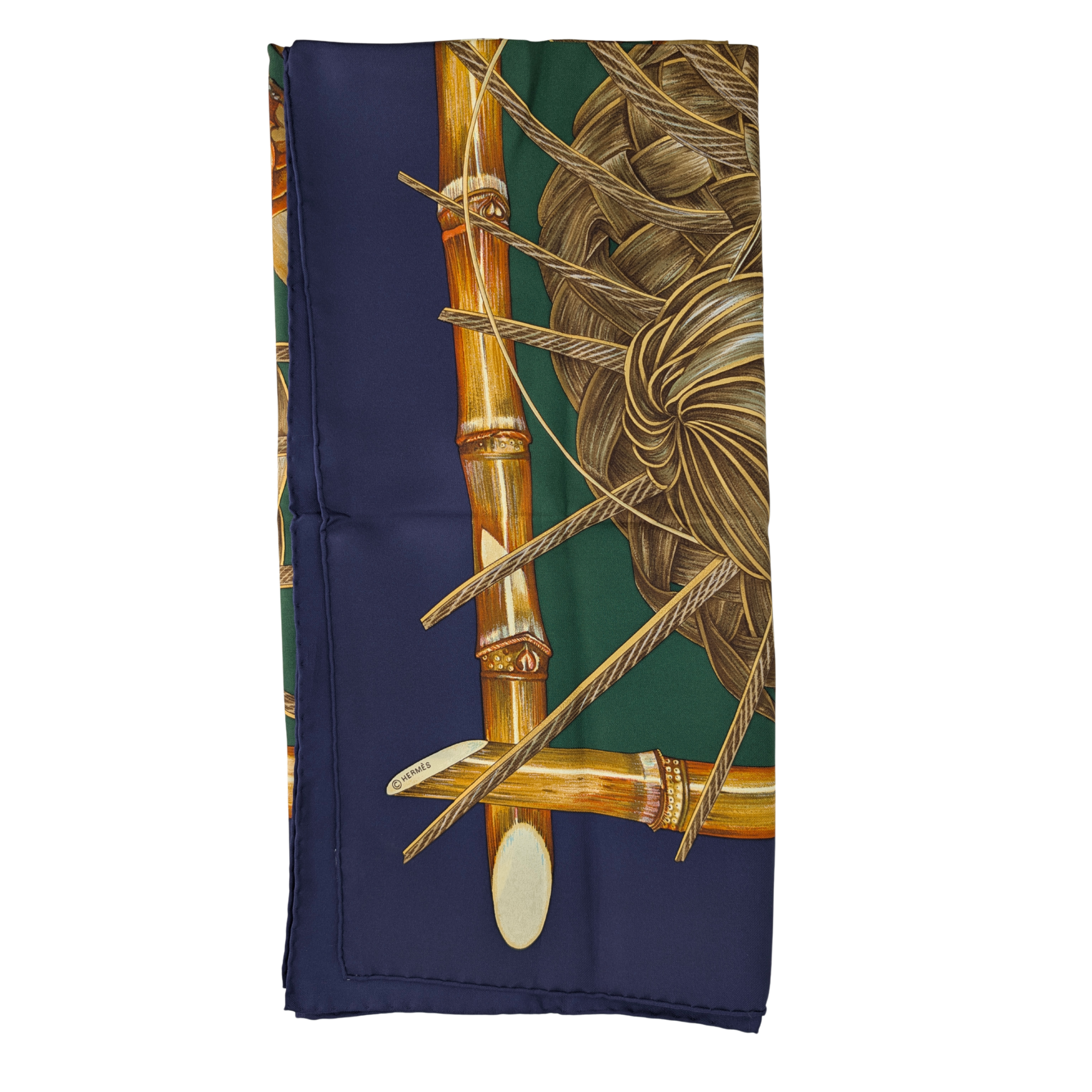 Hermès Jardin Créole Foulard Silk Scarf by Valérie Dawlat-Dumoulin