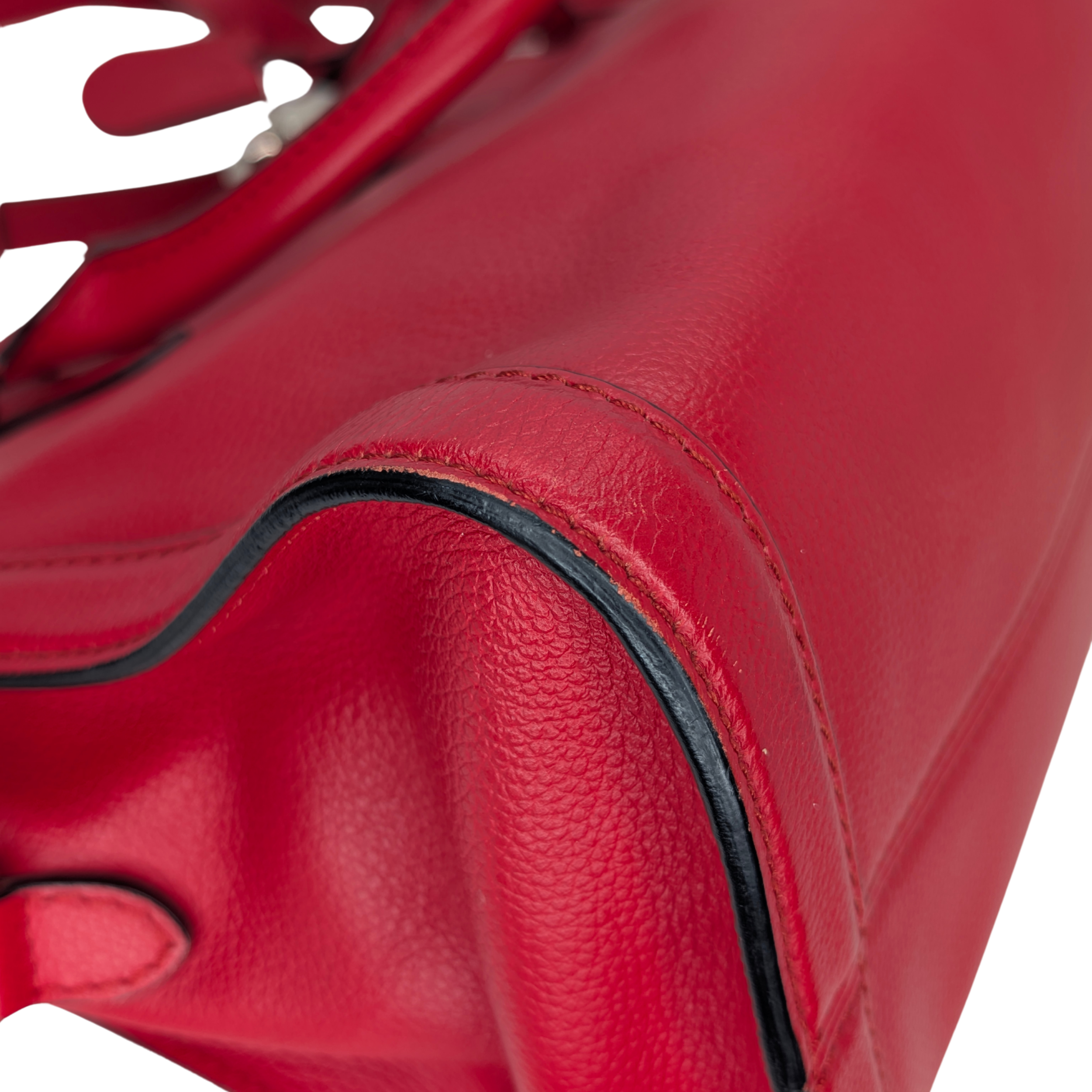 Alexander McQueen Padlock Skull Tote Bag Red