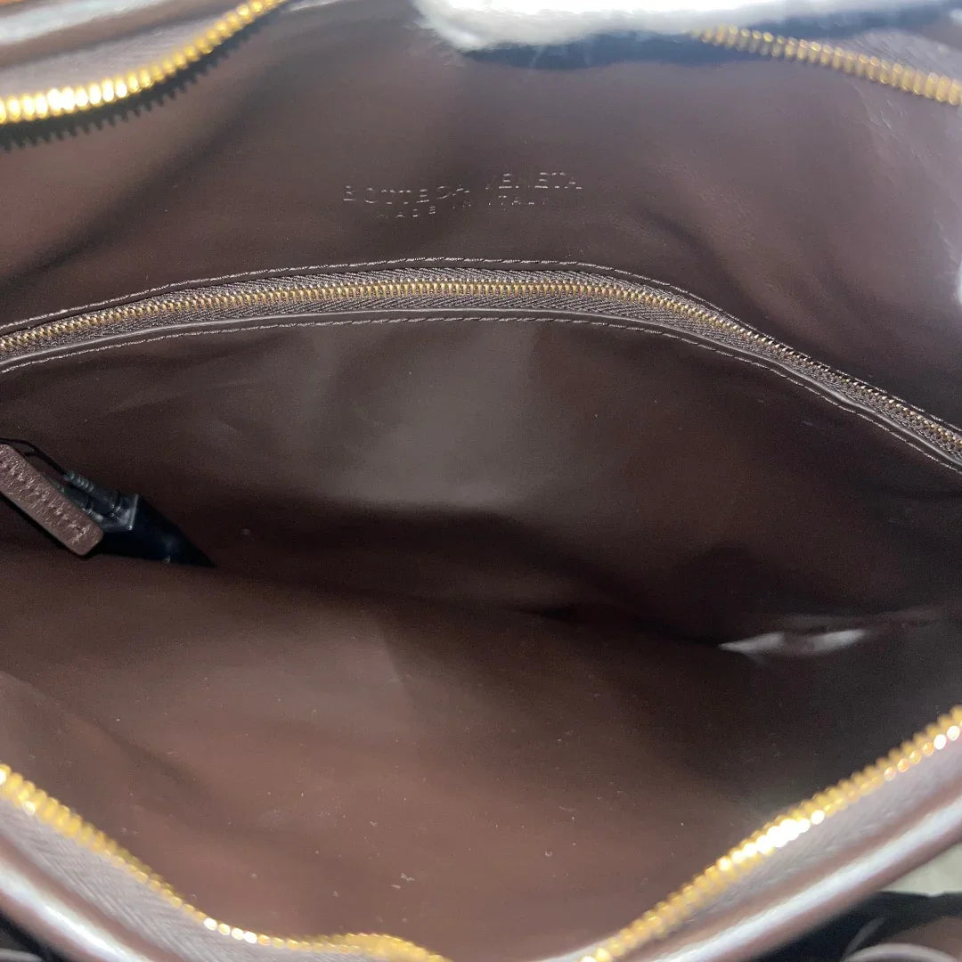 Brand New Bottega Veneta Gemelli Large Shoulder Bag – Intrecciato Dark Brown