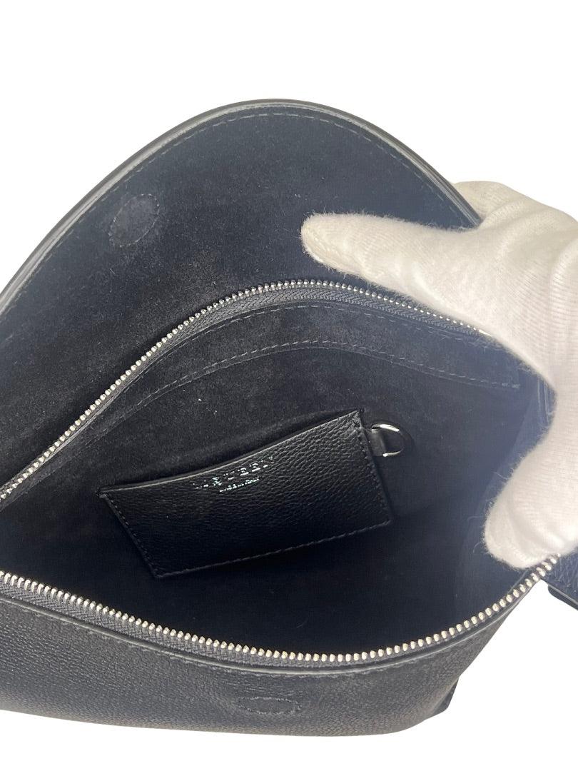 Alexander McQueen Black Leather T-Bar Sling Shoulder Bag - Lost Designer