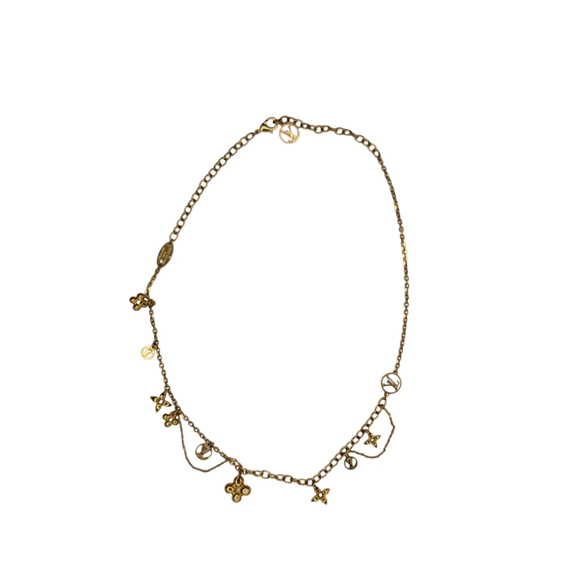 Louis Vuitton Blooming Supple Necklace Gold Tone - Lost Designer